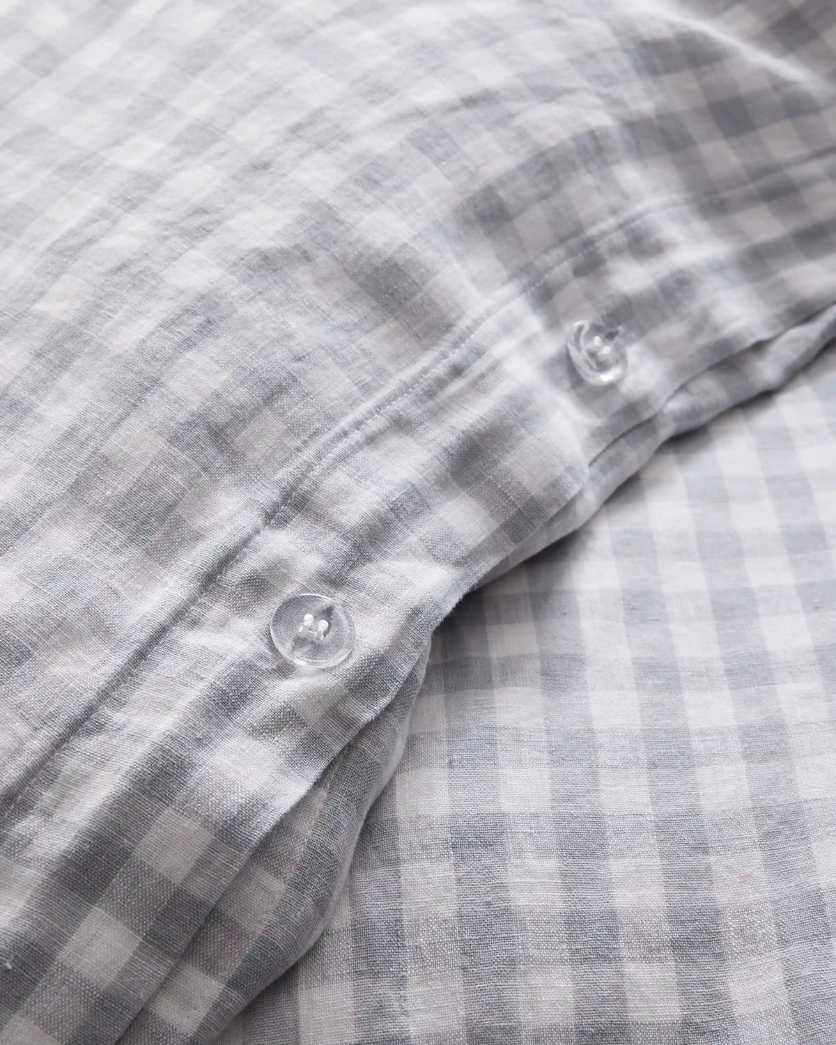 European Linen Gingham Duvet Cover
