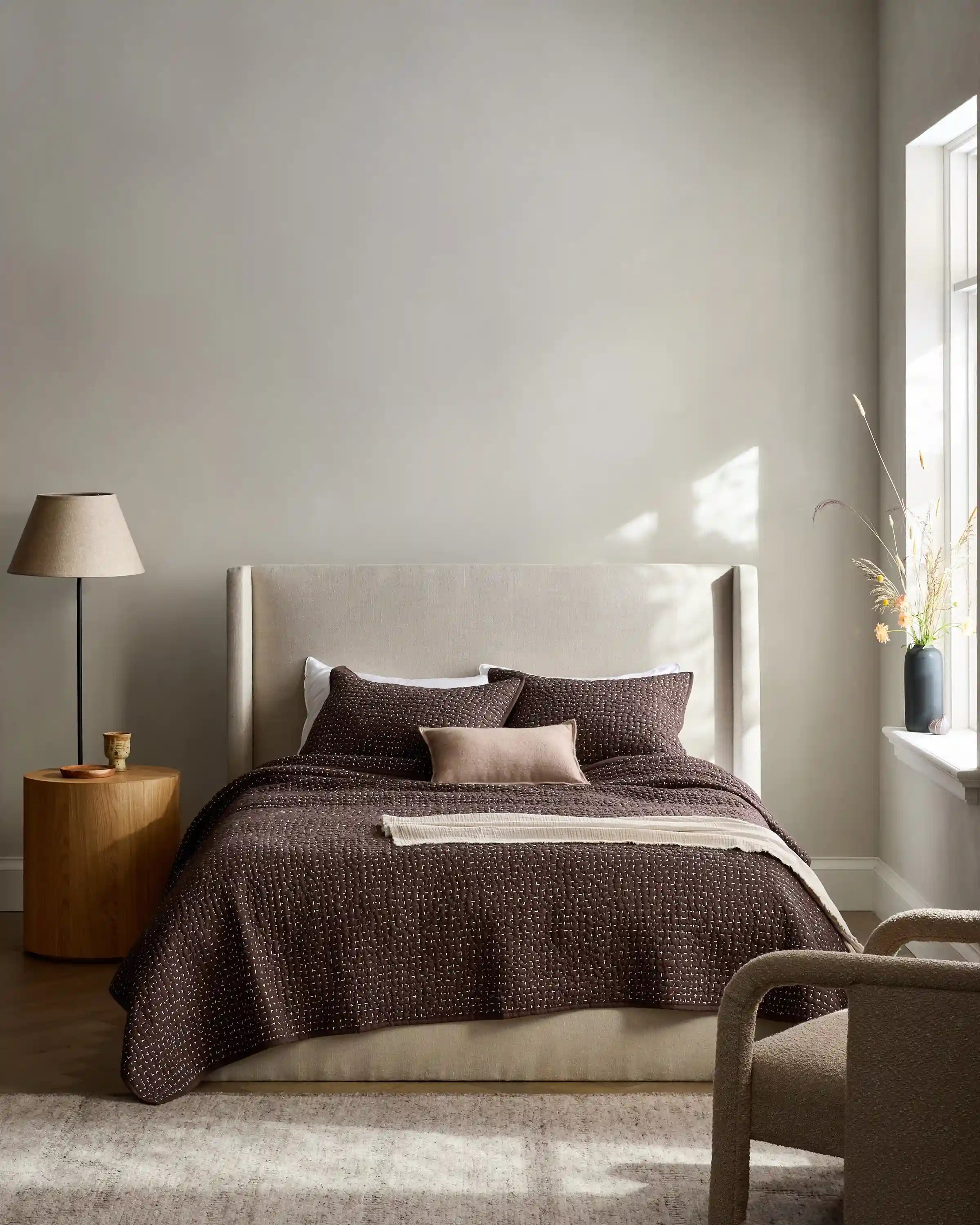 Organic Cotton Hand Stitched Quilted Sham Set