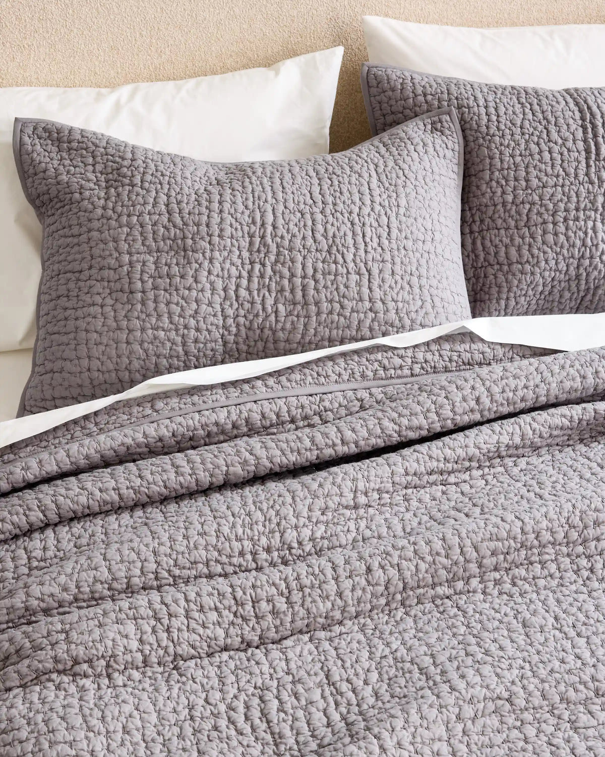 Organic Cotton Hand Stitched Quilted Sham Set