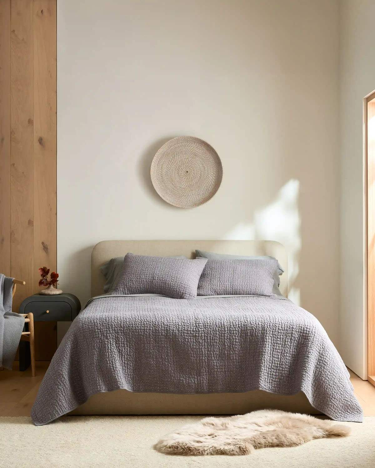 Organic Cotton Hand Stitched Quilted Sham Set