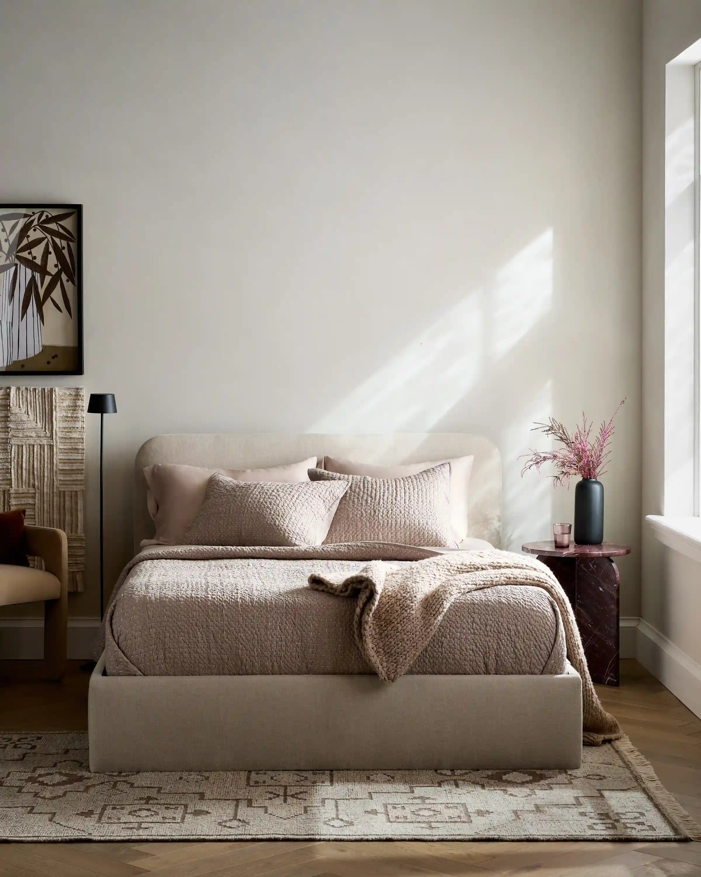 Organic Cotton Hand Stitched Quilted Sham Set