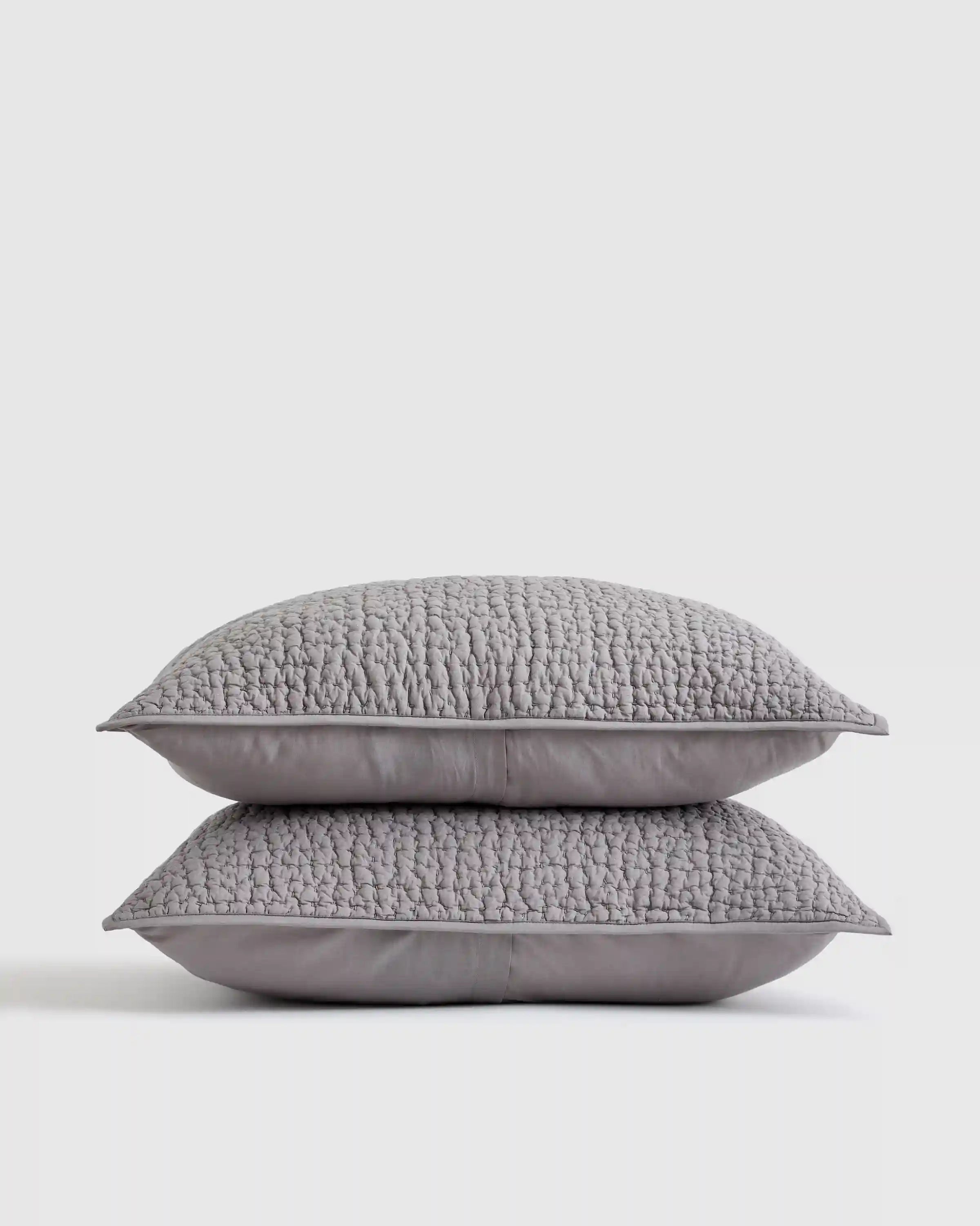 Organic Cotton Hand Stitched Quilted Sham Set