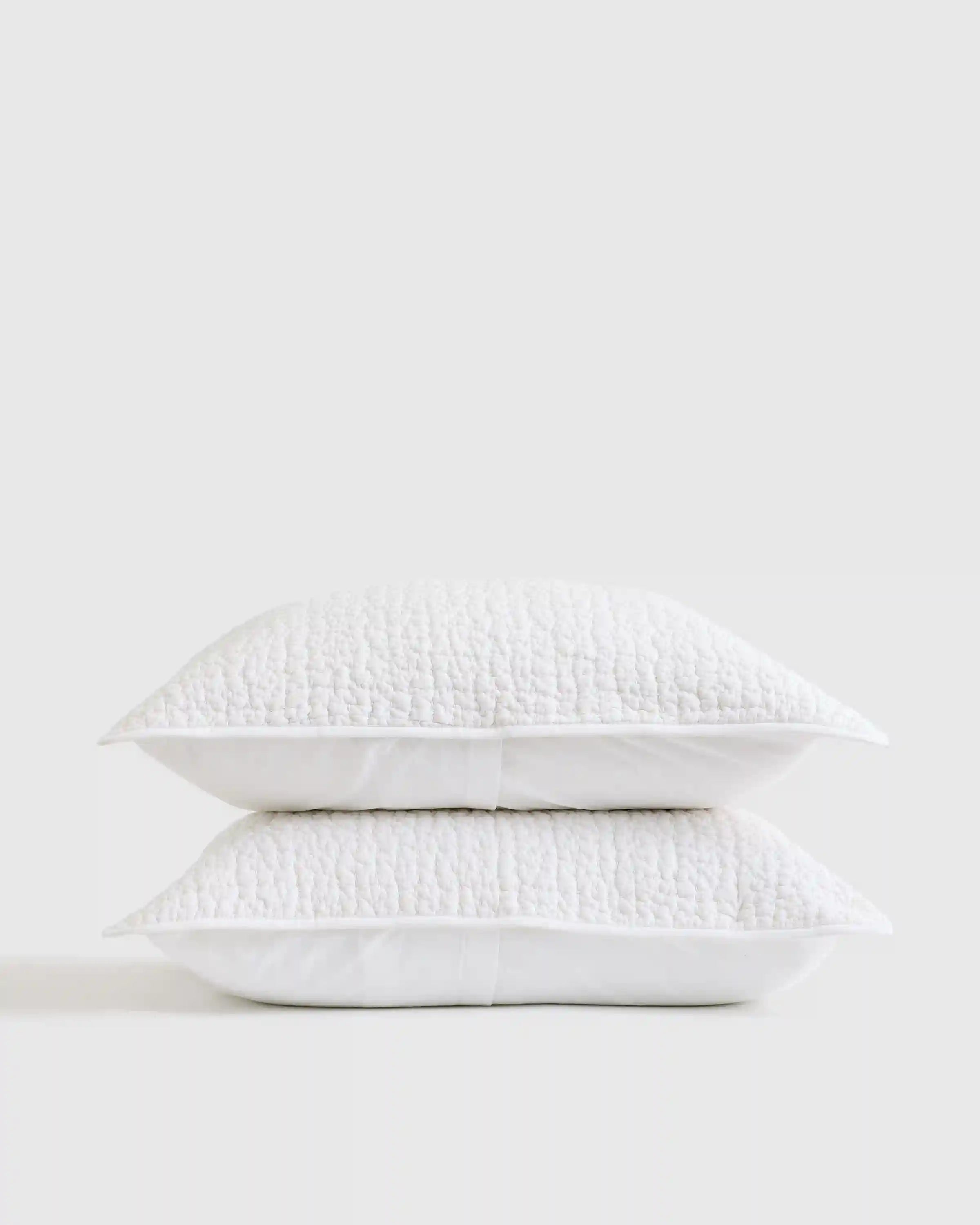 Organic Cotton Hand Stitched Quilted Sham Set
