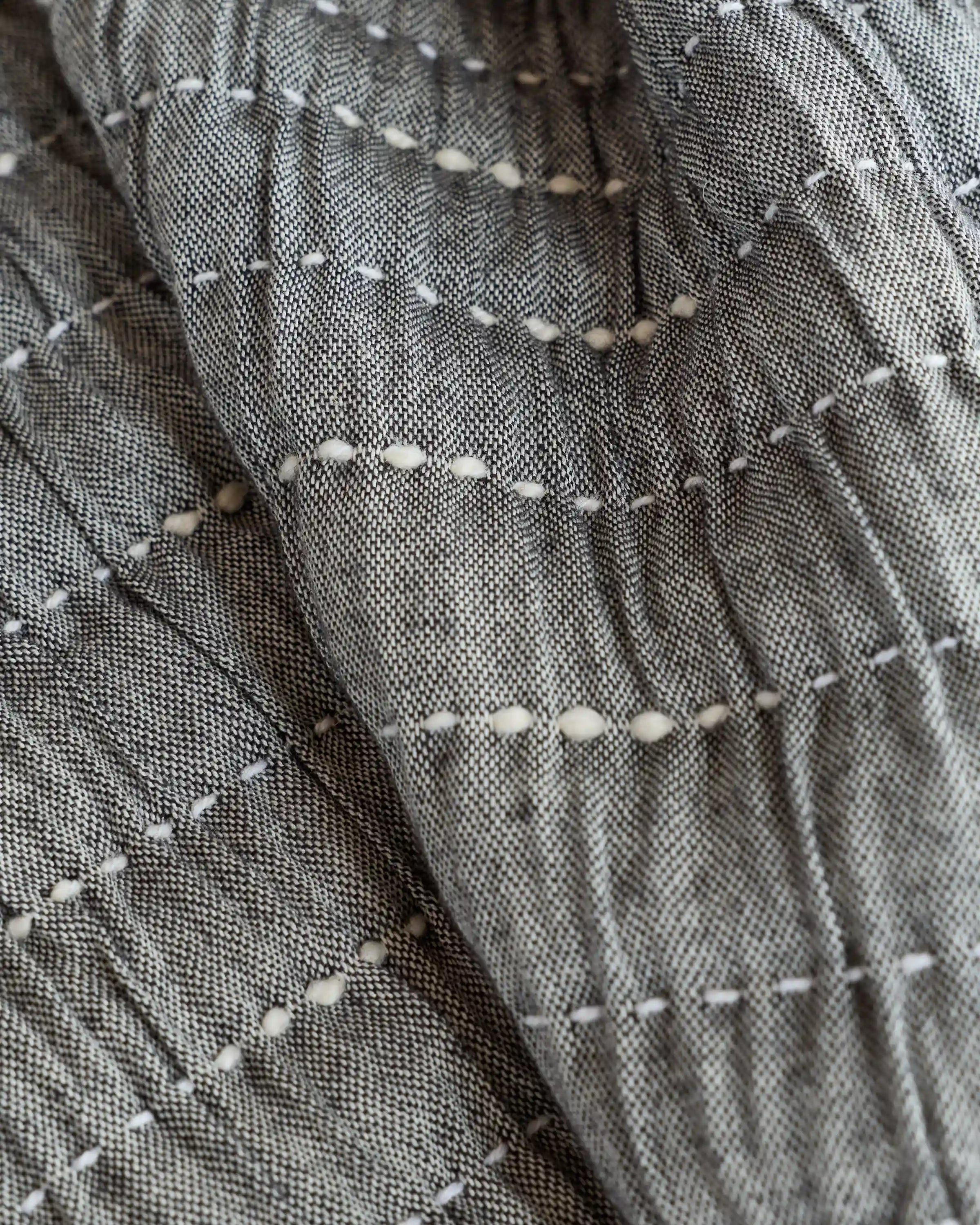 Organic Cotton Channel Stitch Coverlet Set