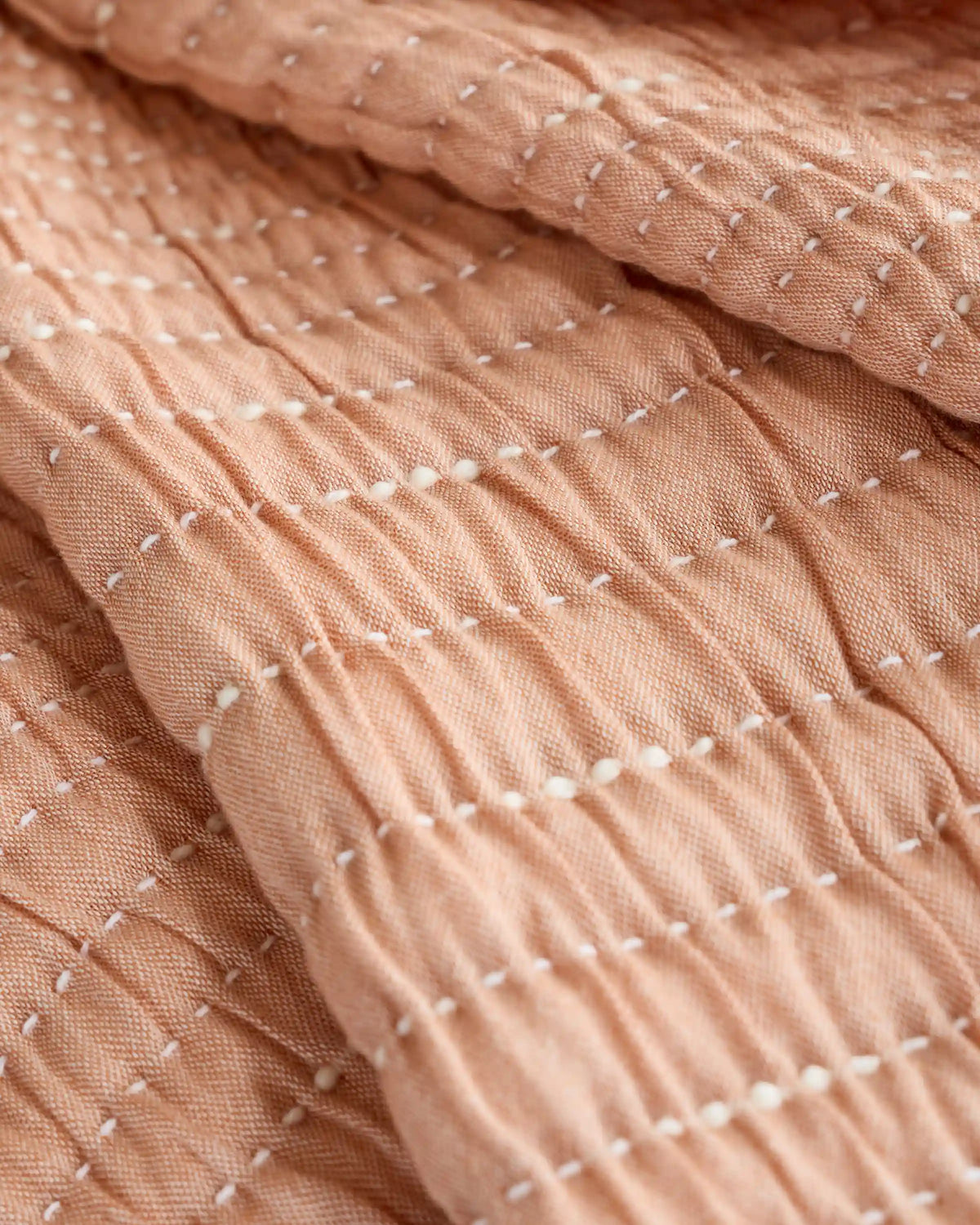 Organic Cotton Channel Stitch Coverlet Set