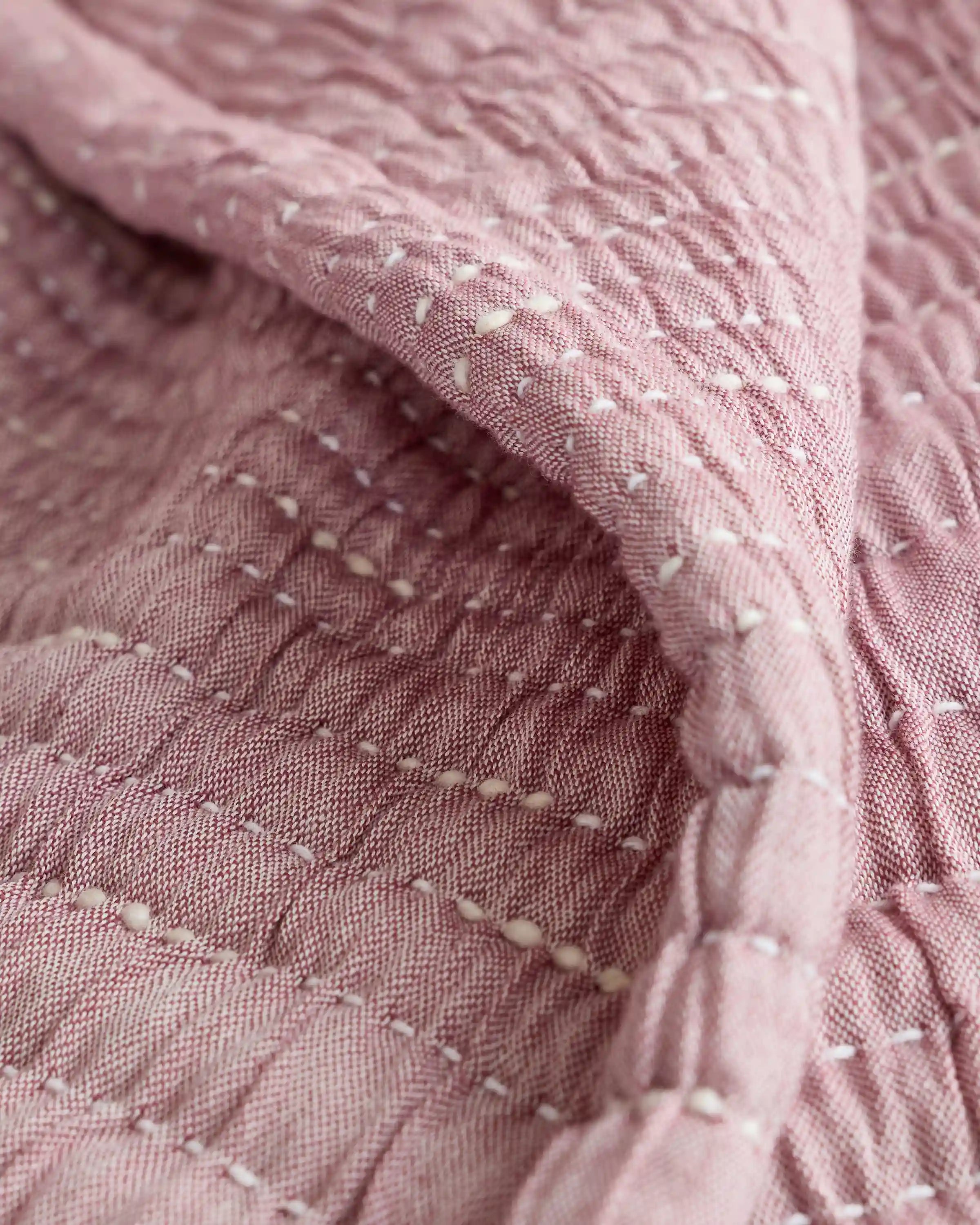 Organic Cotton Channel Stitch Coverlet Set