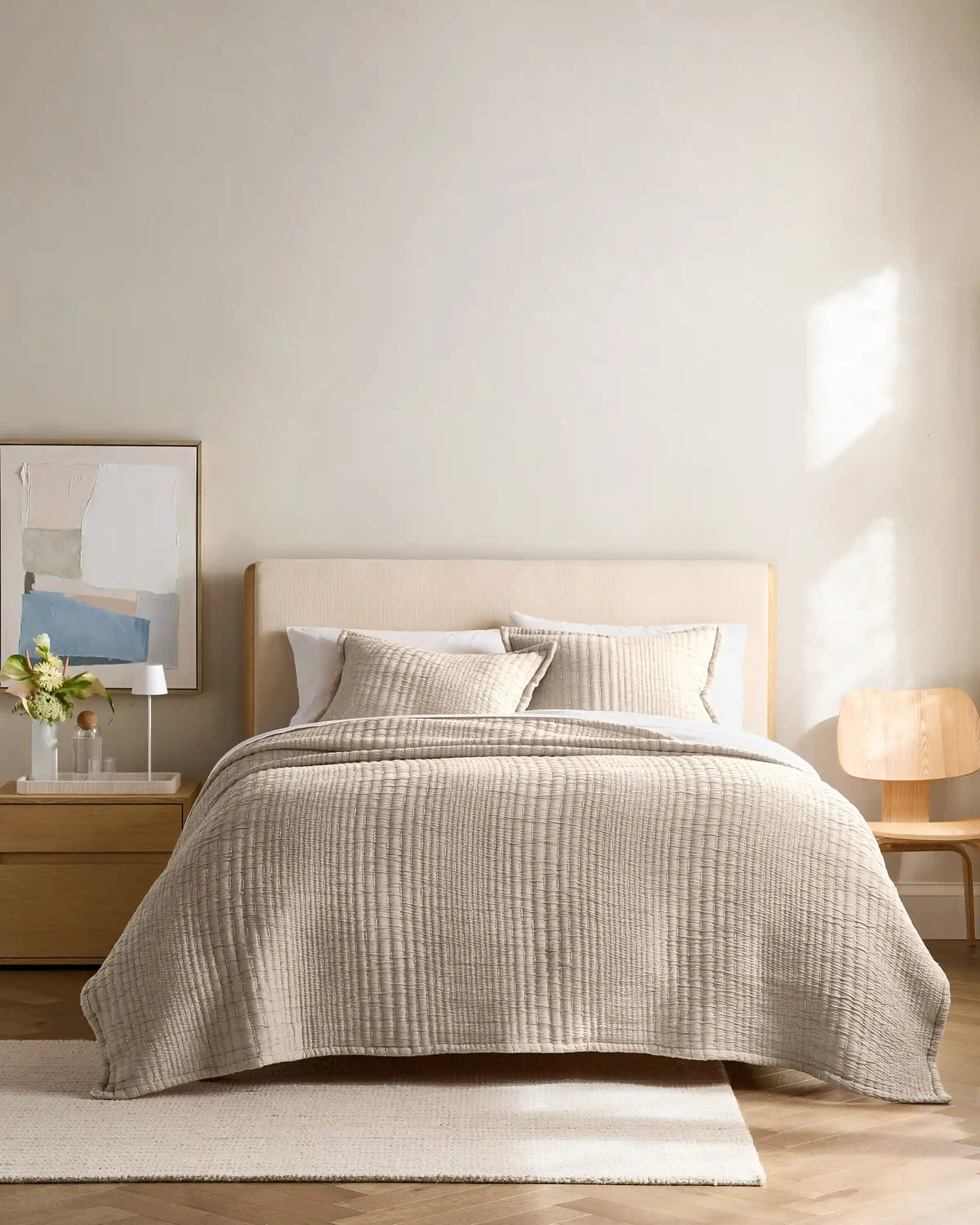 Organic Cotton Channel Stitch Sham Set