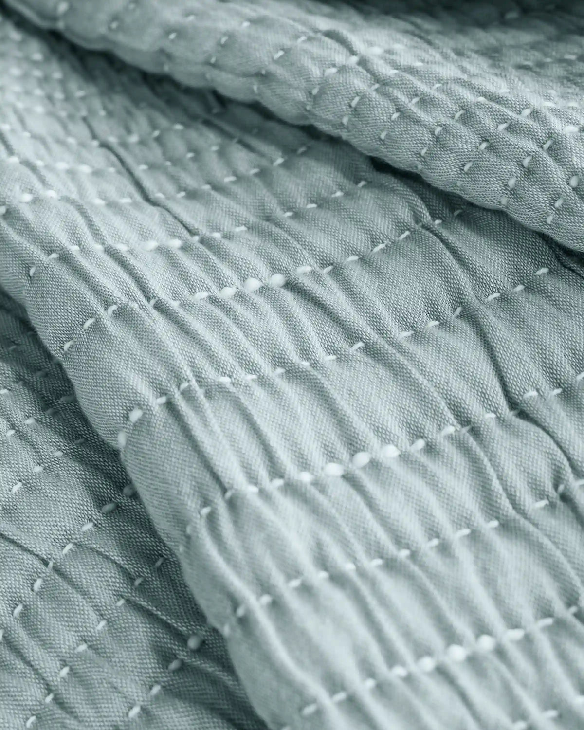 Organic Cotton Channel Stitch Coverlet Set