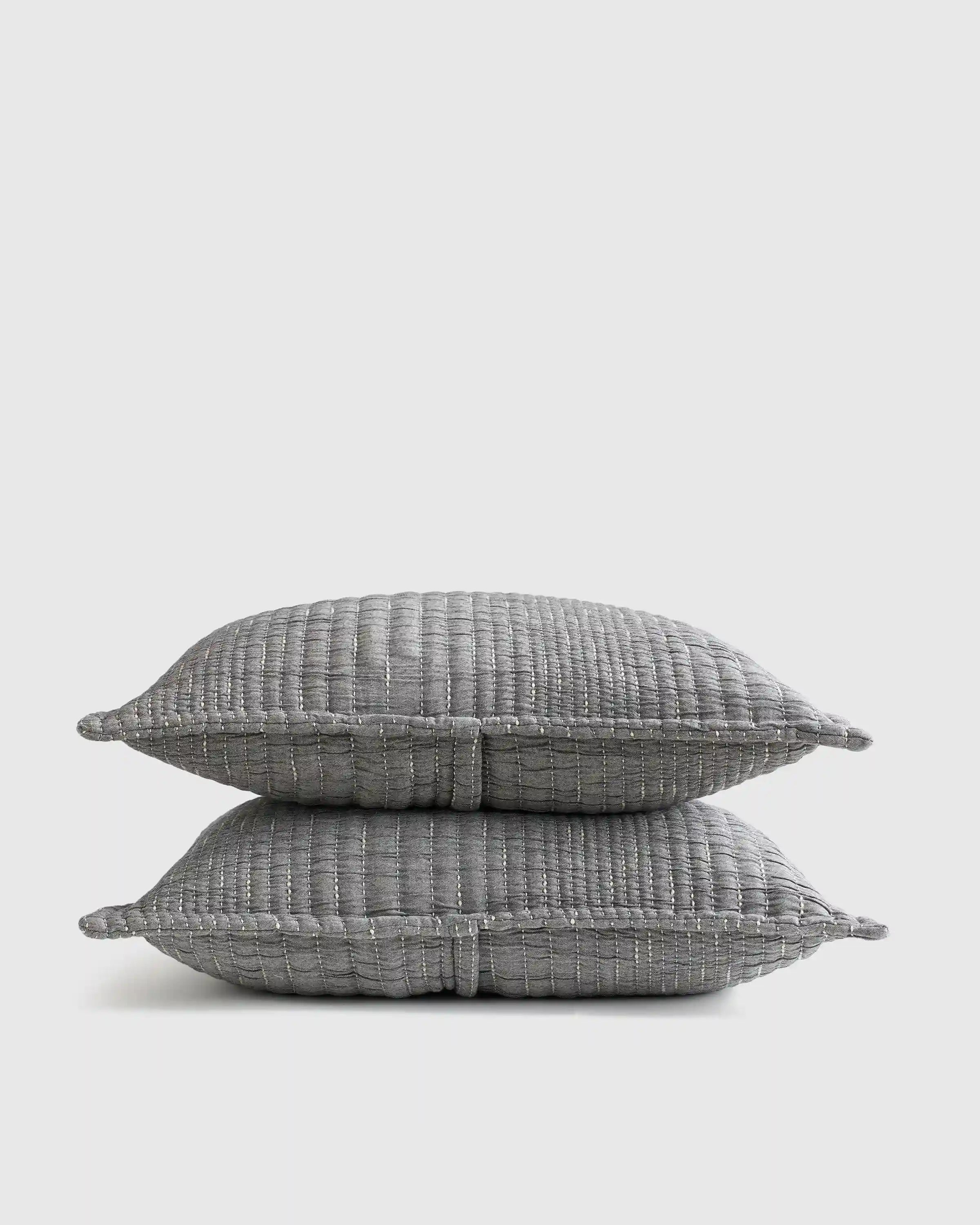 Organic Cotton Channel Stitch Sham Set