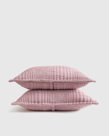 Organic Cotton Channel Stitch Sham Set