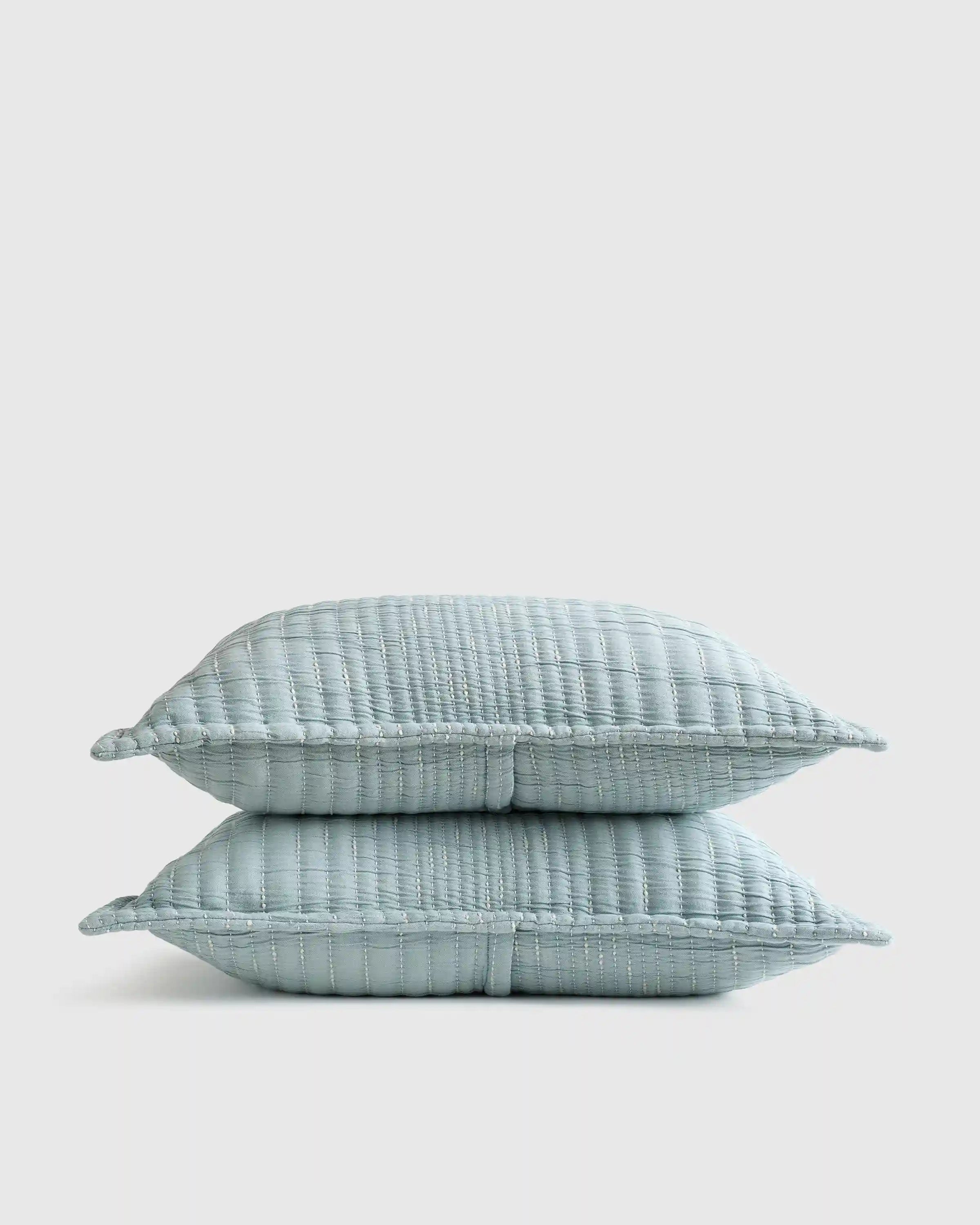 Organic Cotton Channel Stitch Sham Set