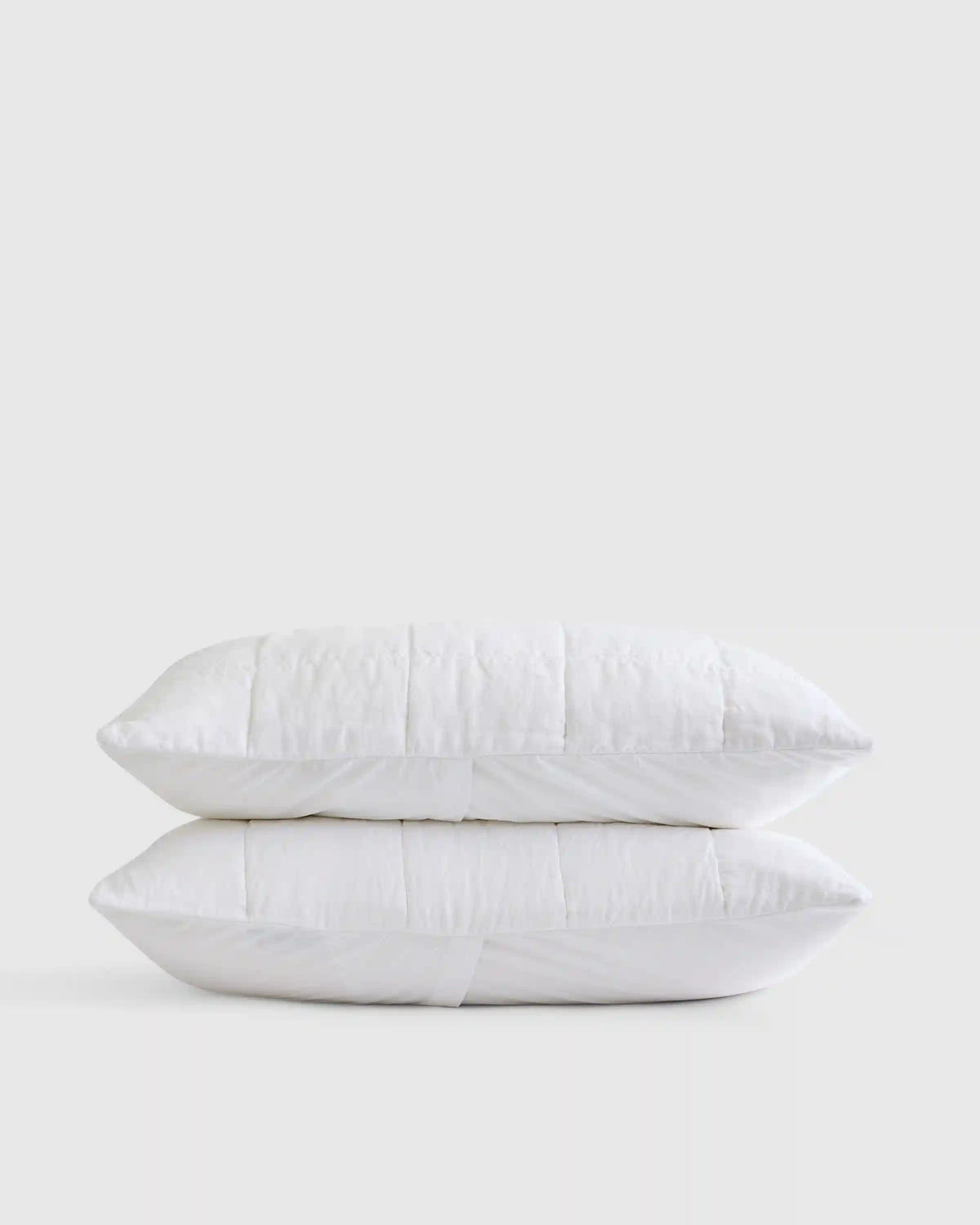 Lightweight European Linen Box Quilted Sham Set