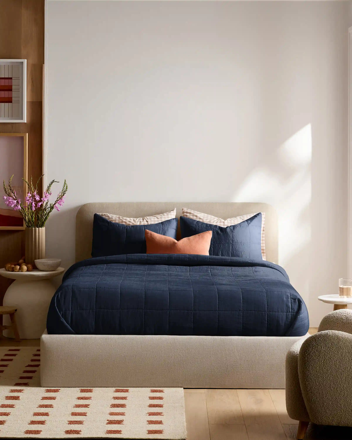 Lightweight European Linen Box Quilt