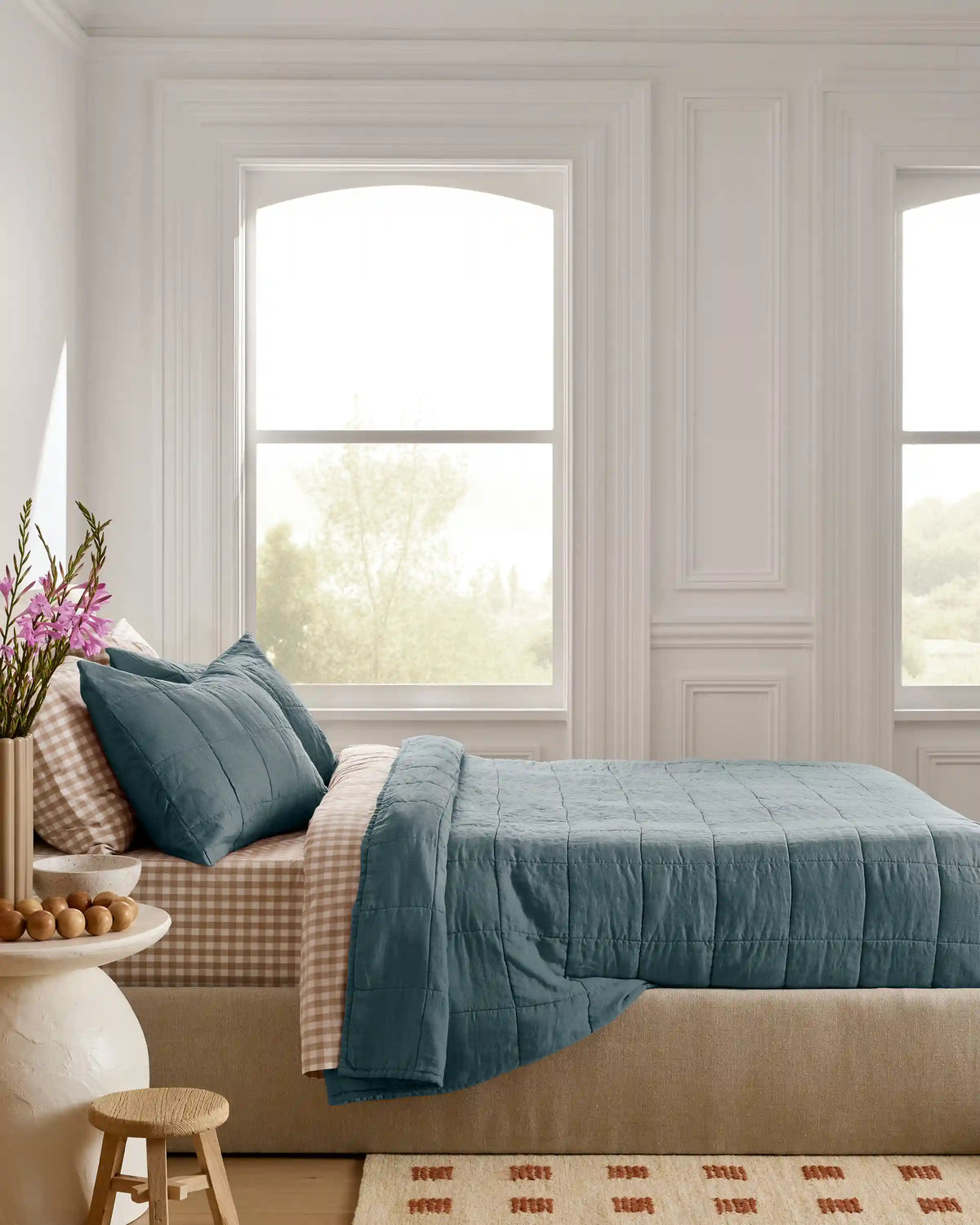 Lightweight European Linen Box Quilt