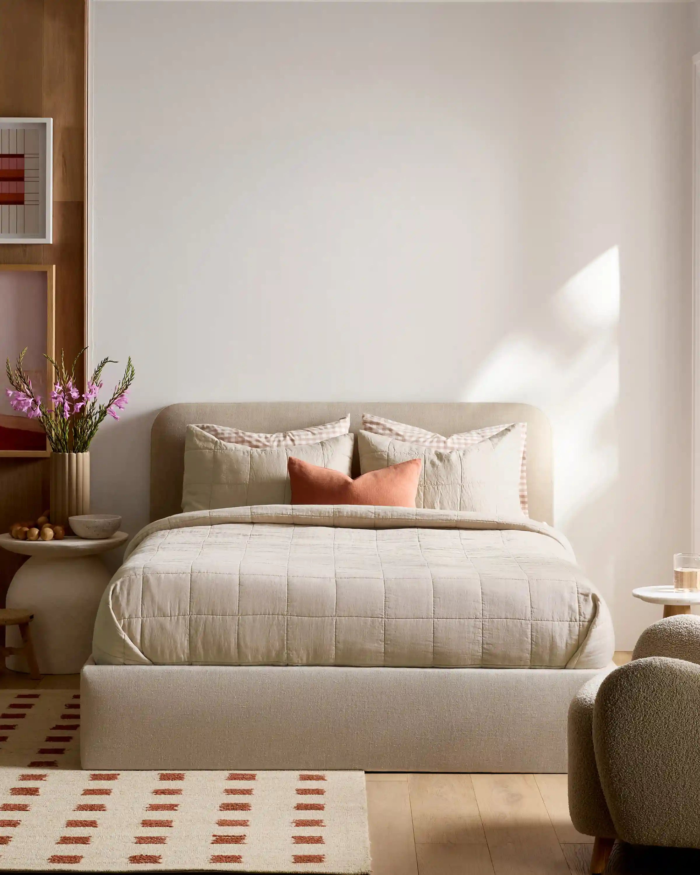 Lightweight European Linen Box Quilt