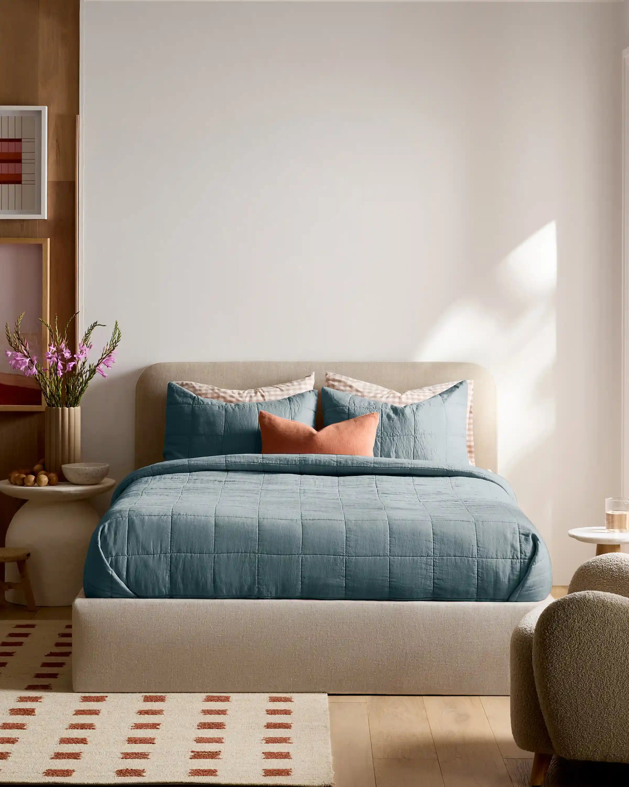 Lightweight European Linen Box Quilt