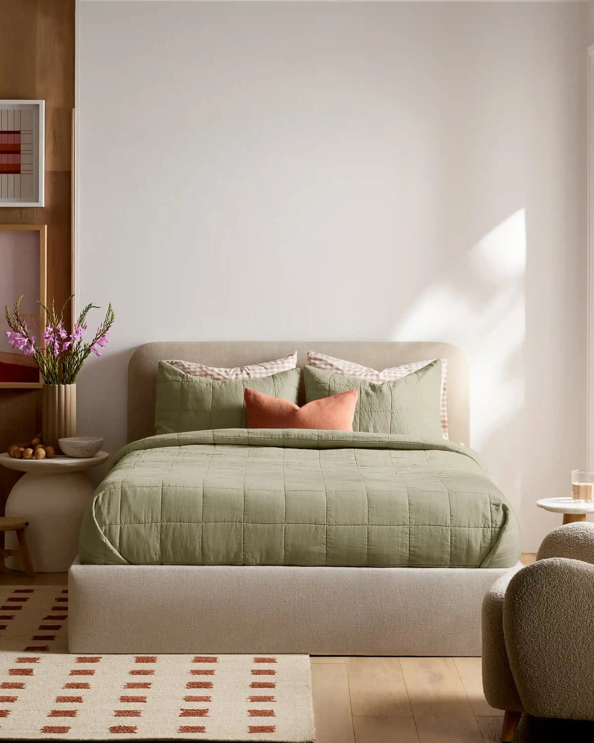 Lightweight European Linen Box Quilt