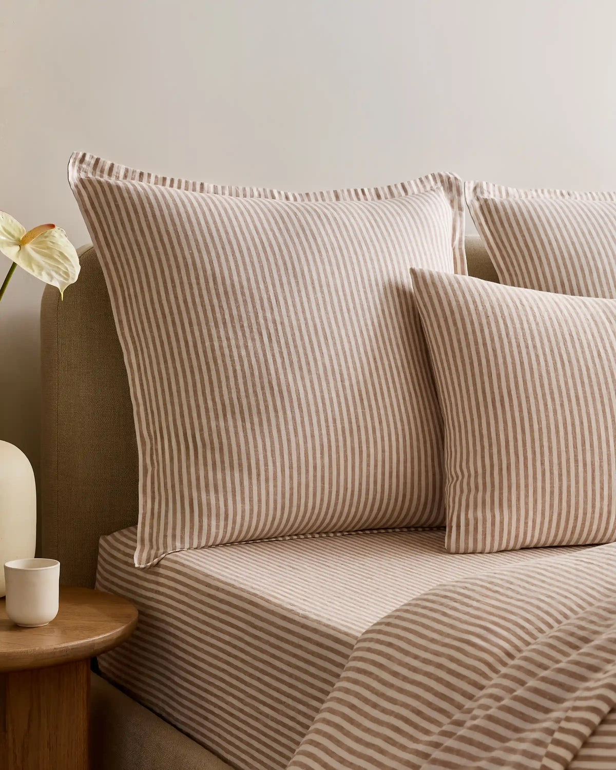 European Linen Stripe Euro Sham