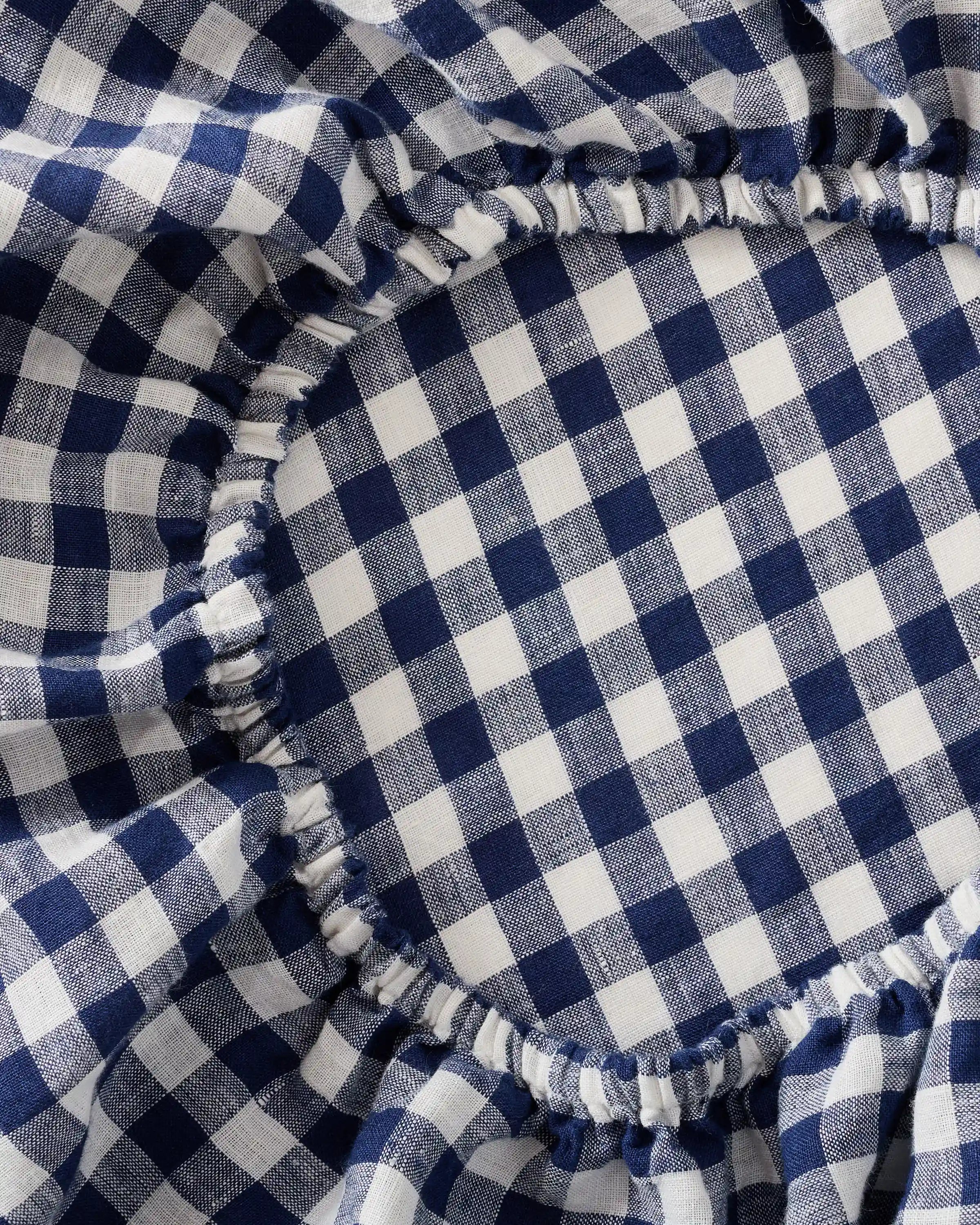 European Linen Gingham Sheet Set