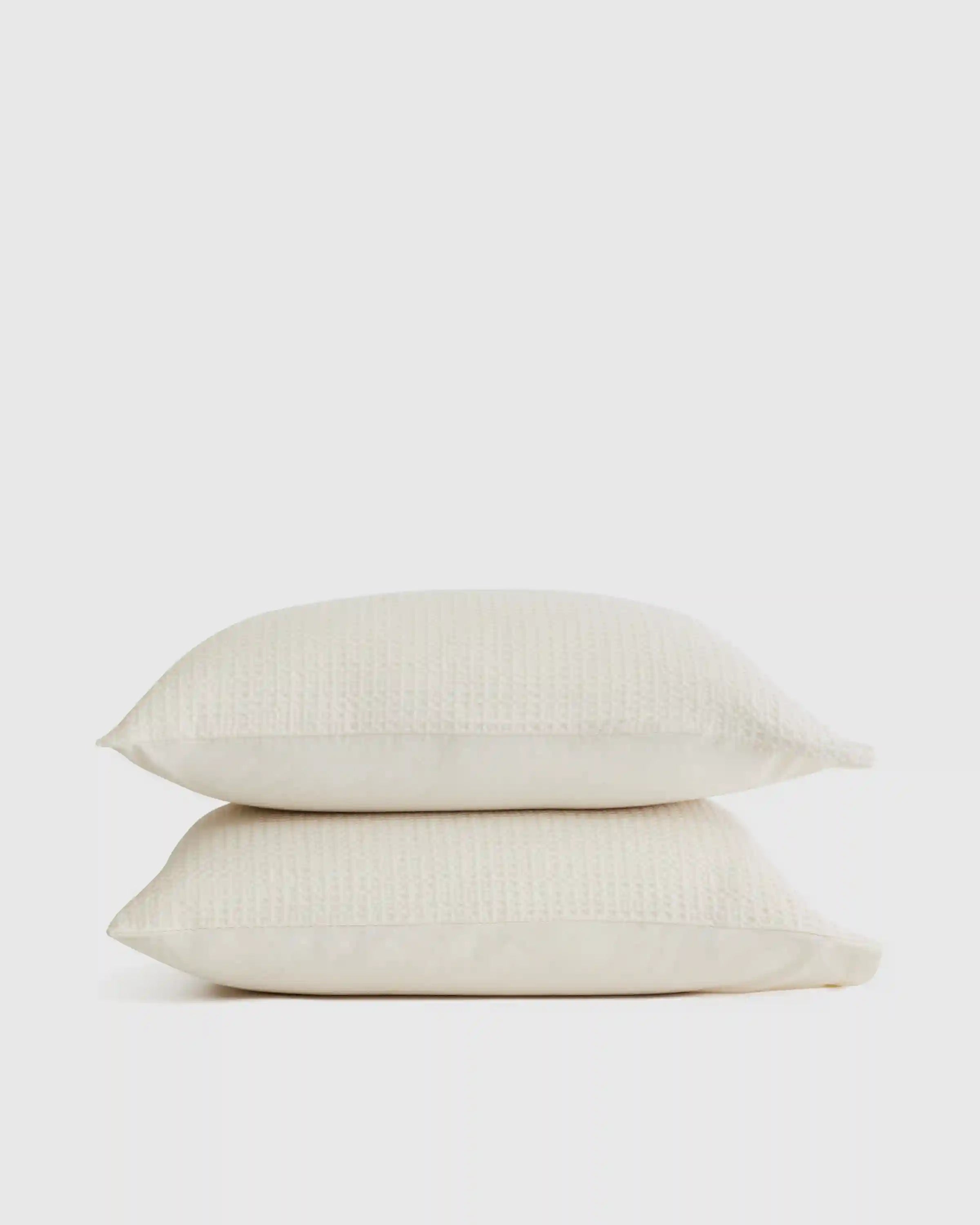 Organic Luxe Honeycomb Sham Set