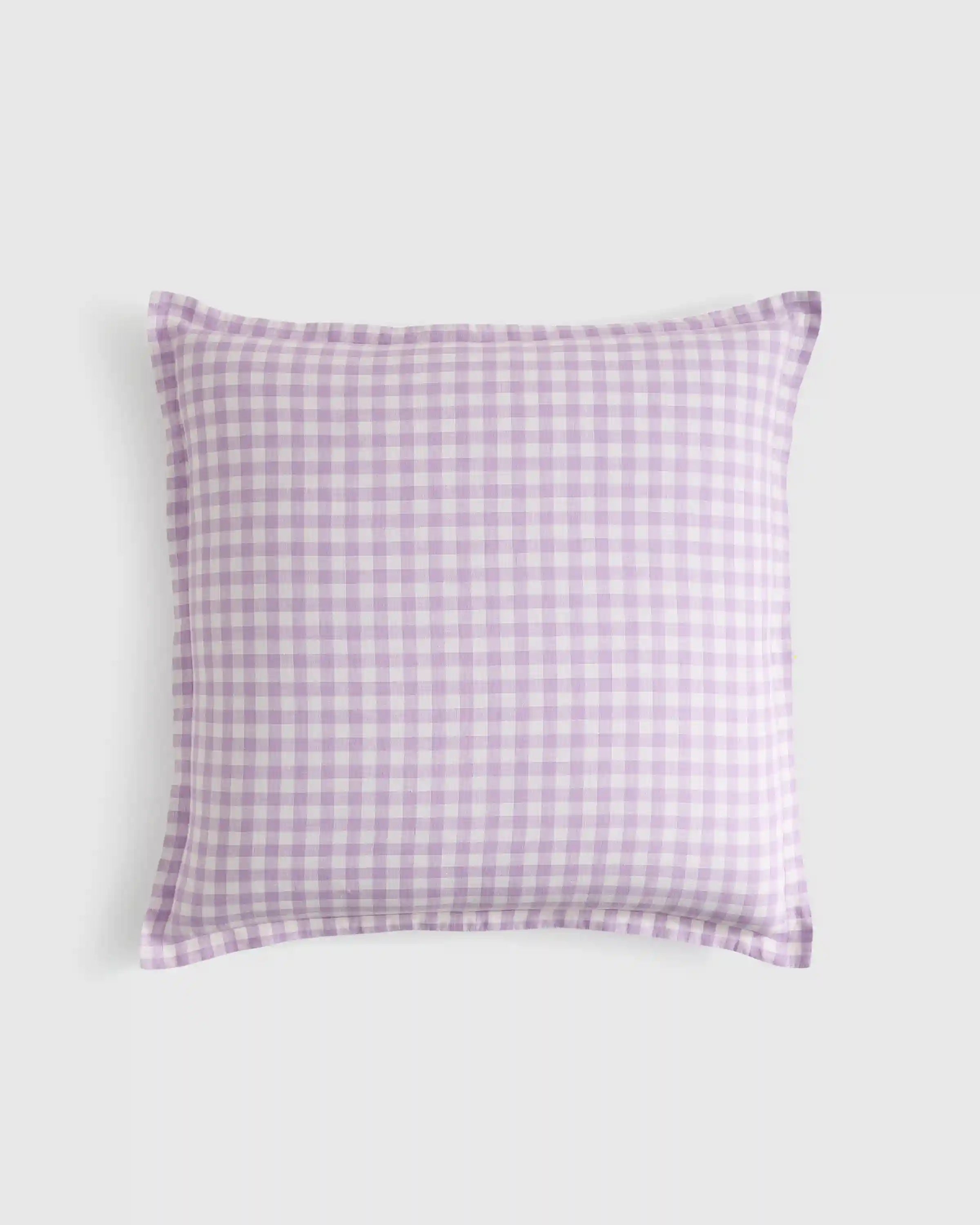 European Linen Gingham Euro Sham