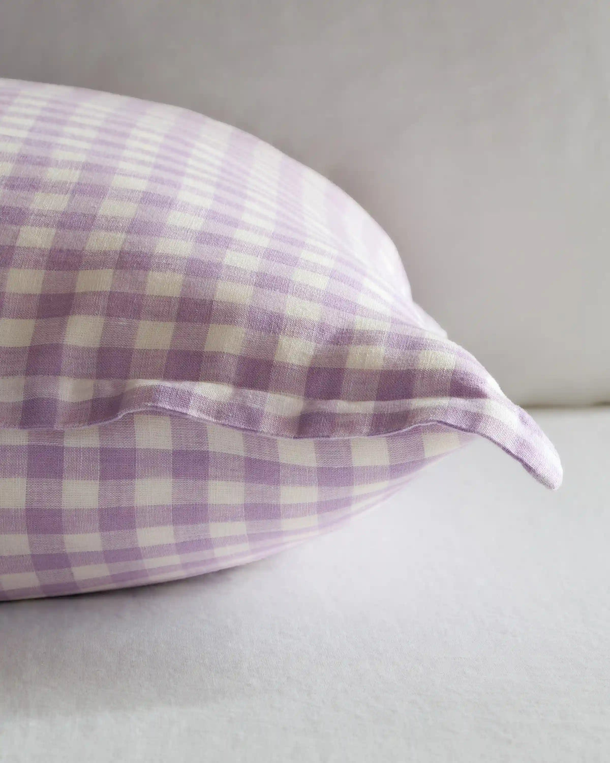 European Linen Gingham Euro Sham