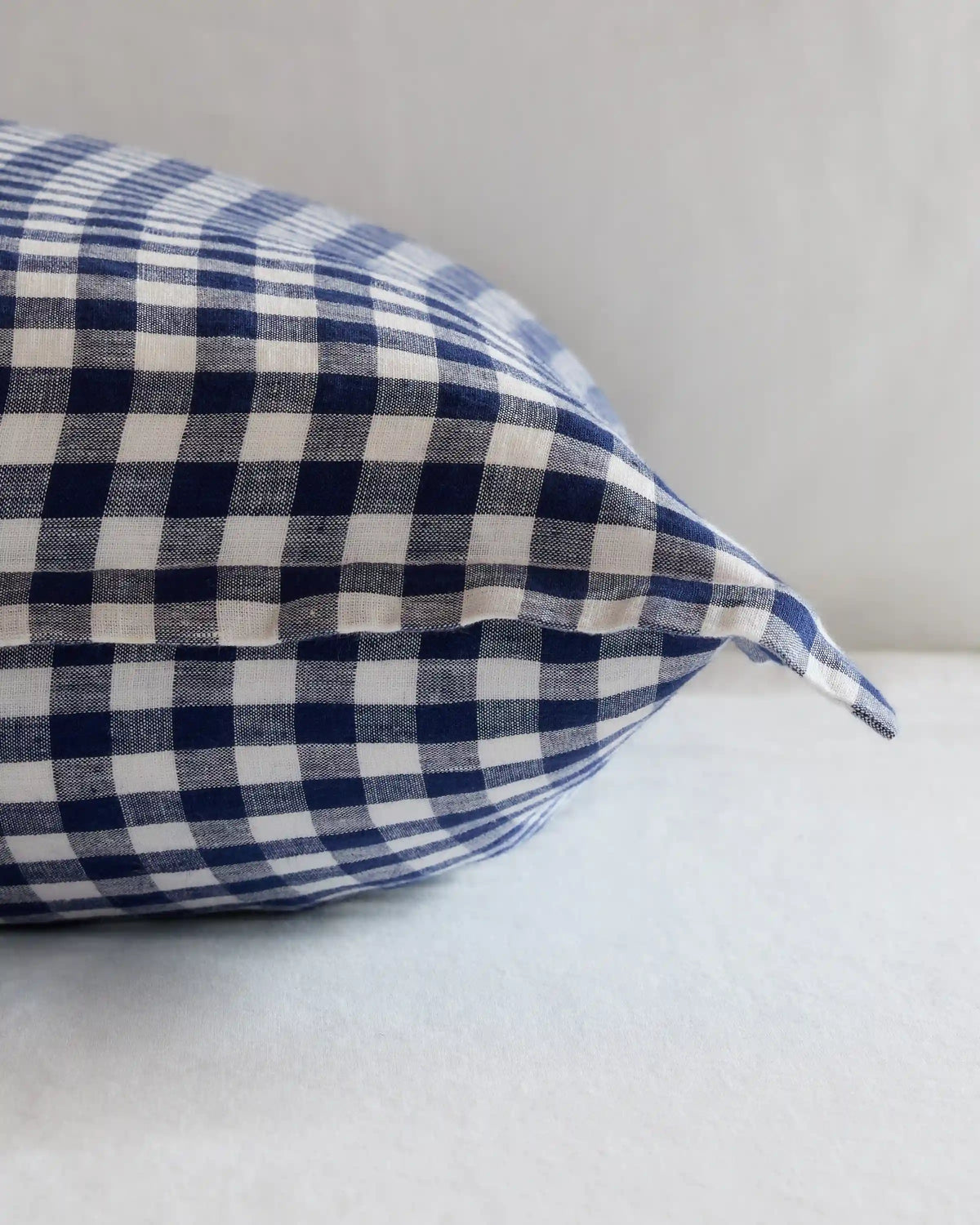 European Linen Gingham Euro Sham