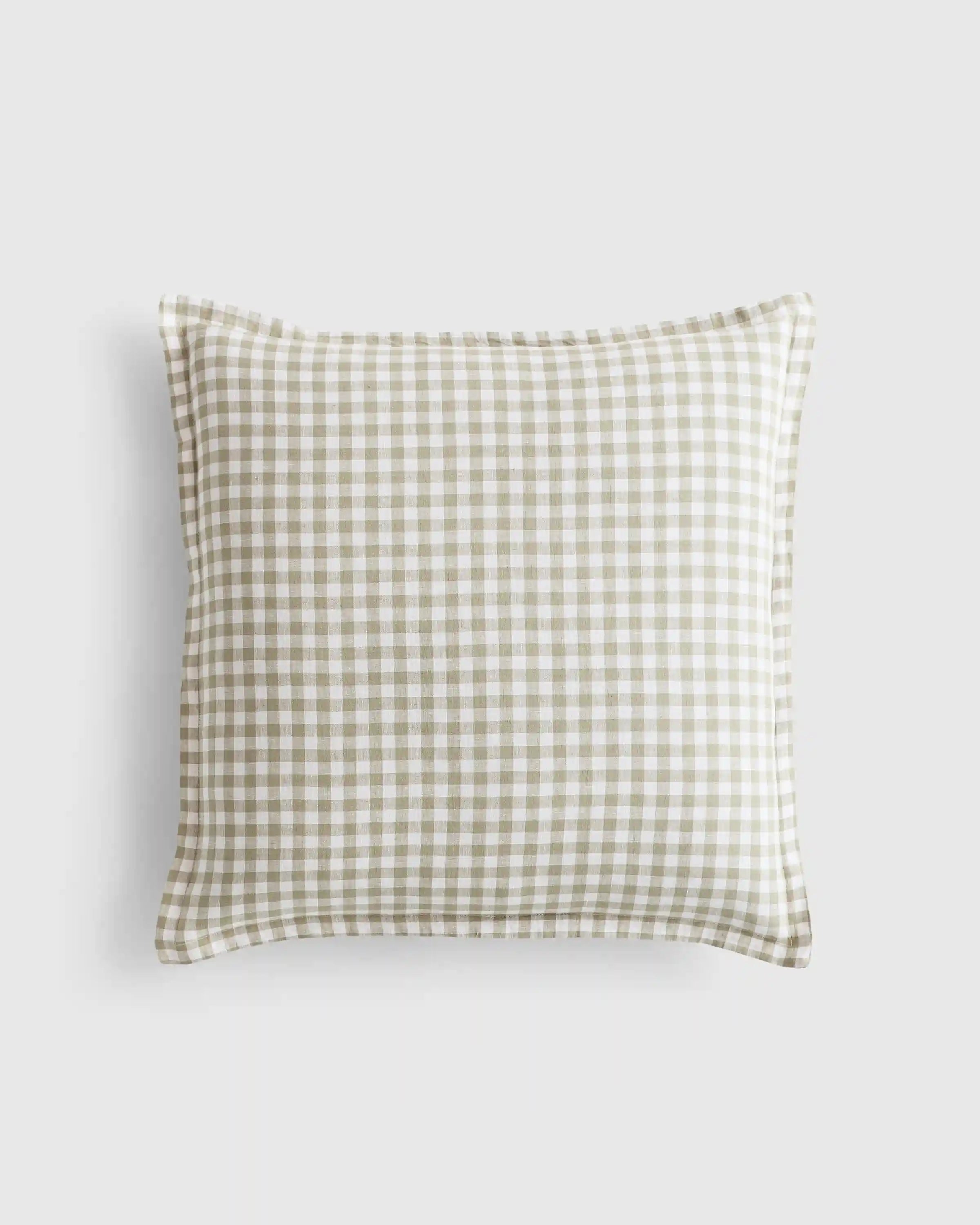 European Linen Gingham Euro Sham