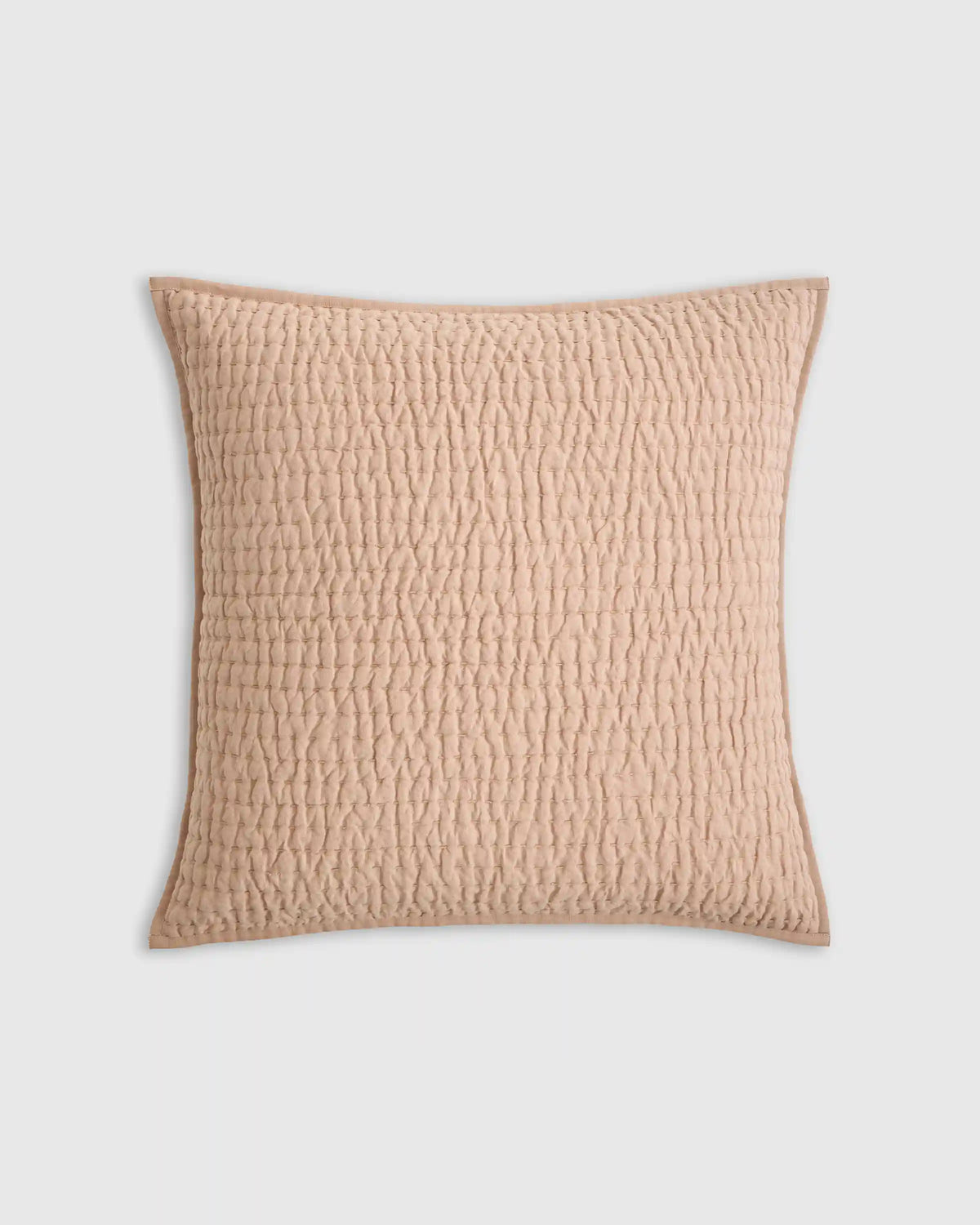 European Linen Cotton Stitch Quilted Euro Sham