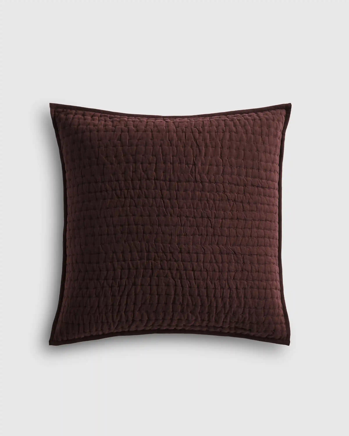 European Linen Cotton Stitch Quilted Euro Sham