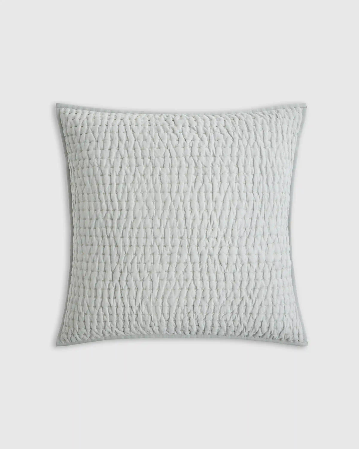 European Linen Cotton Stitch Quilted Euro Sham