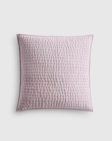 European Linen Cotton Stitch Quilted Euro Sham