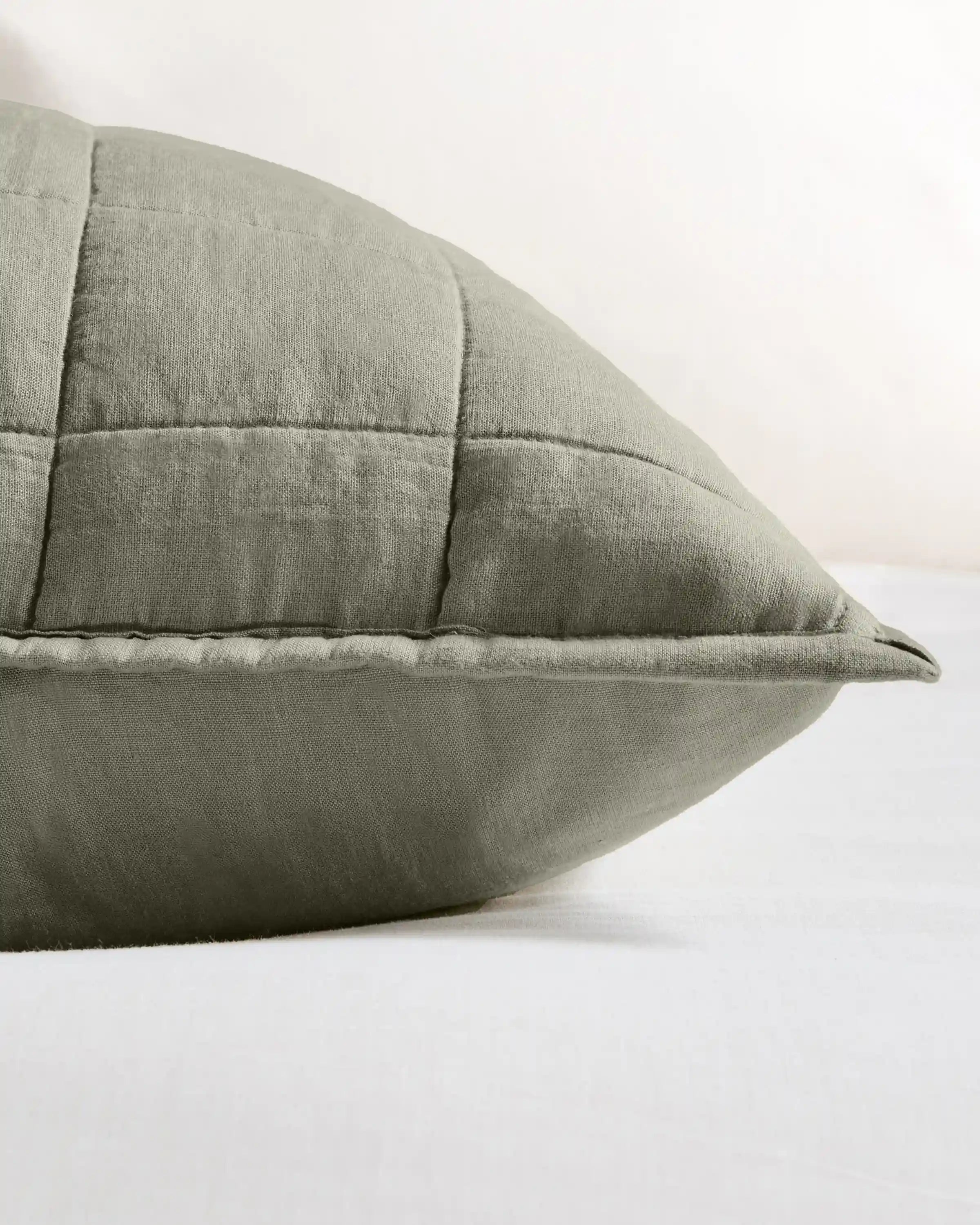 European Linen Box Quilted Euro Sham