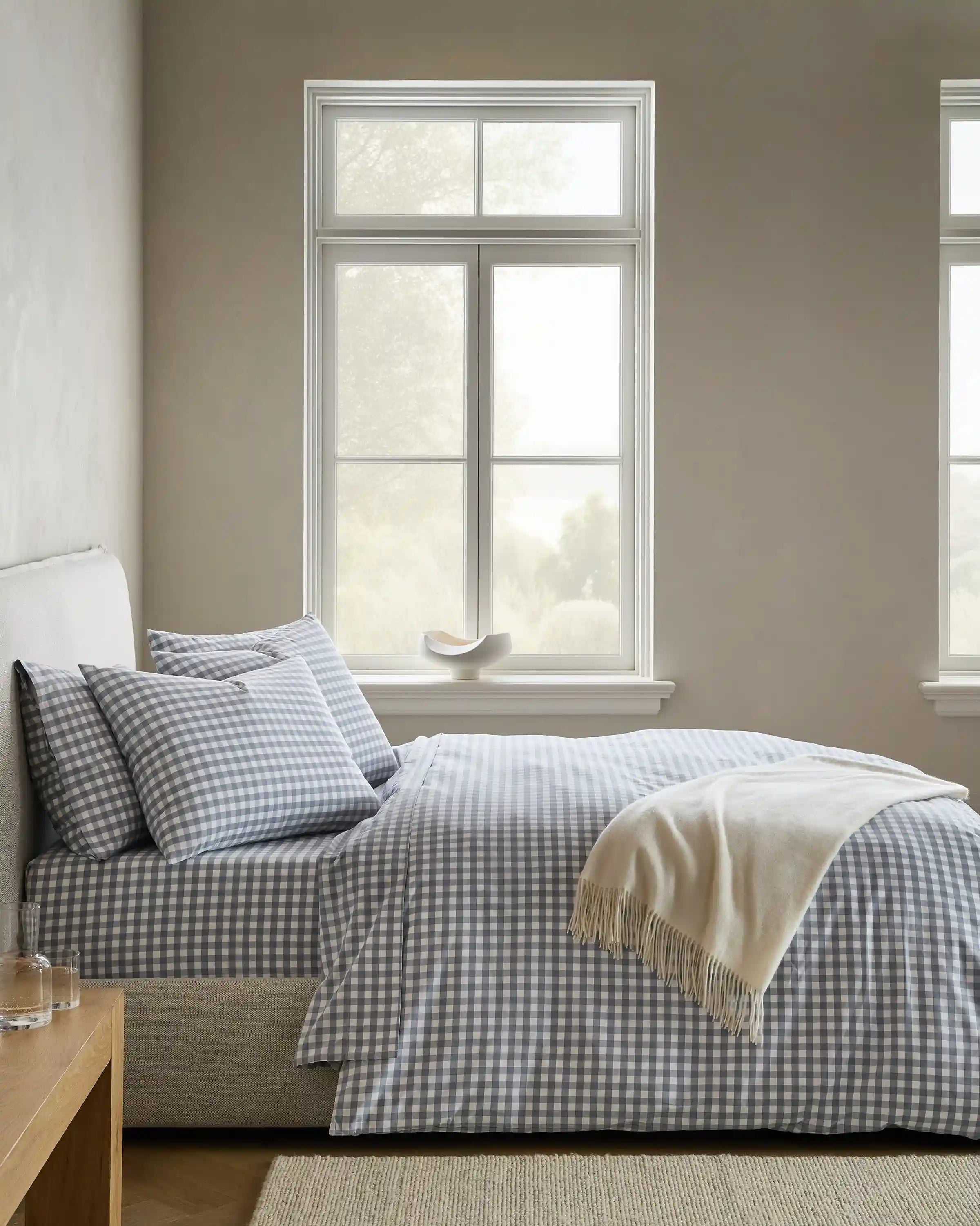 Organic Crisp Percale Duvet Cover Set