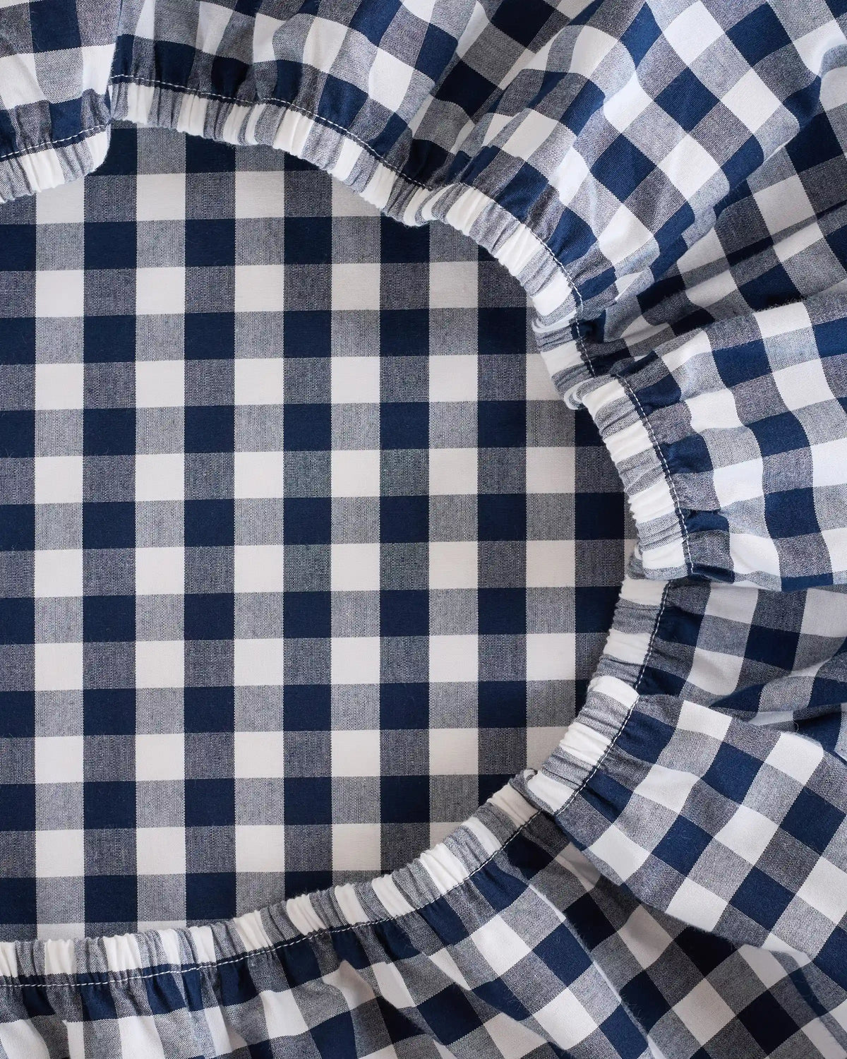 Organic Crisp Percale Gingham Sheet Set