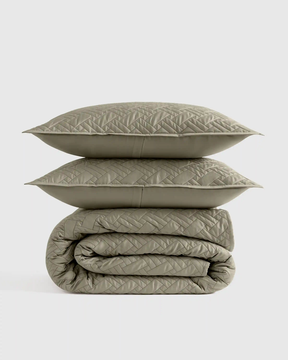 Organic Cotton Basketweave Quilt Set