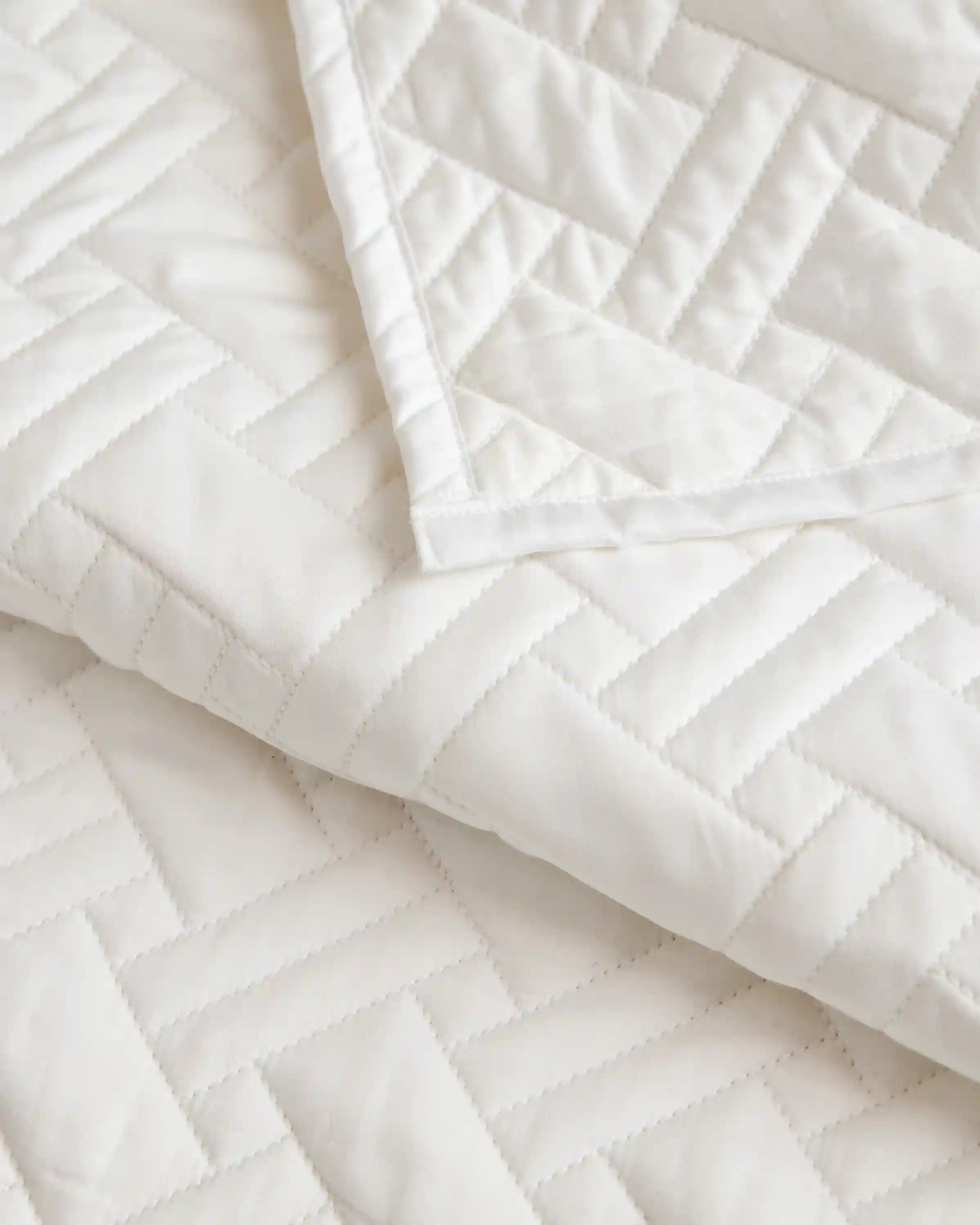 Organic Cotton Basketweave Quilt Set