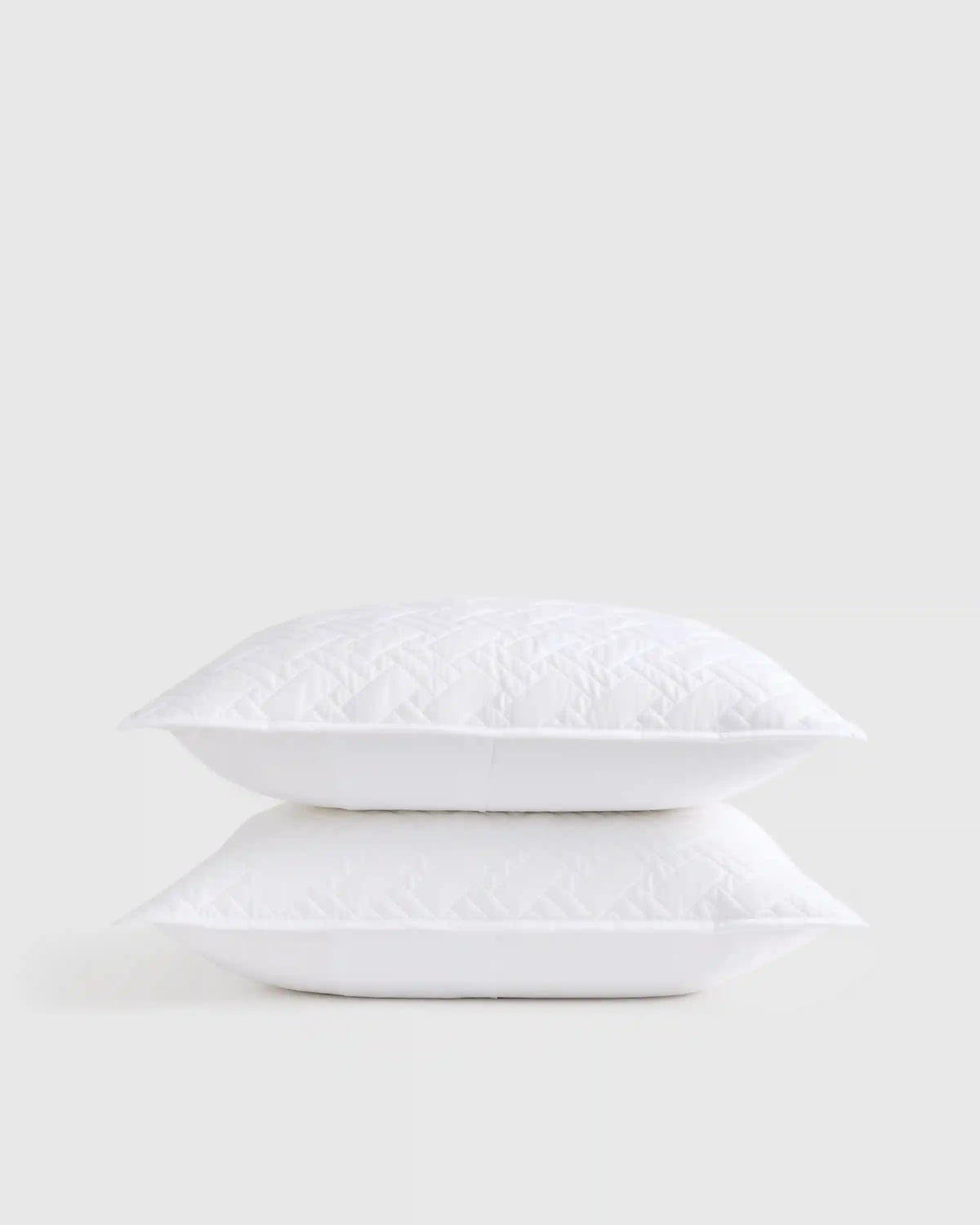 Organic Cotton Basketweave Quilted Sham Set