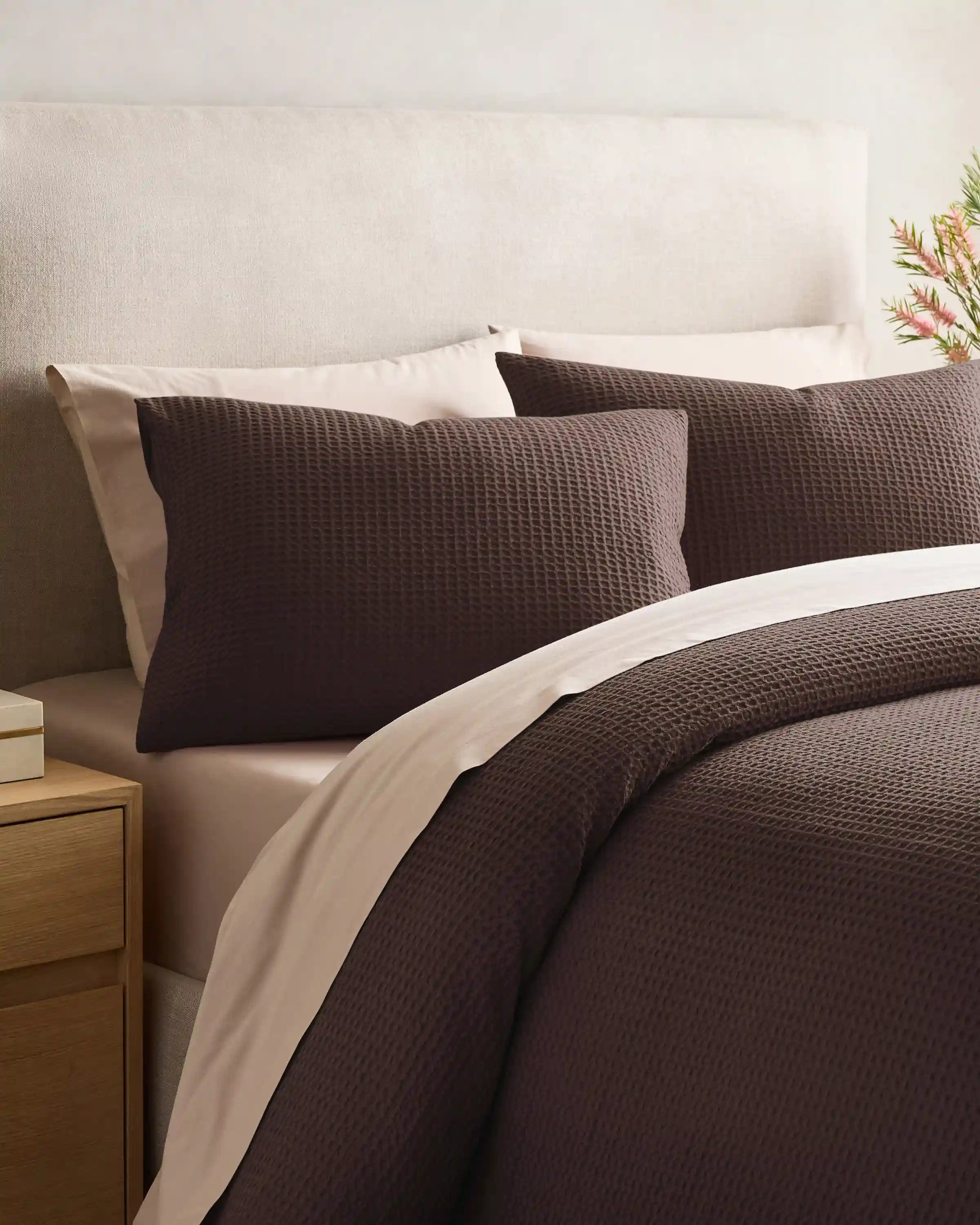 Organic Luxe Honeycomb Sham Set