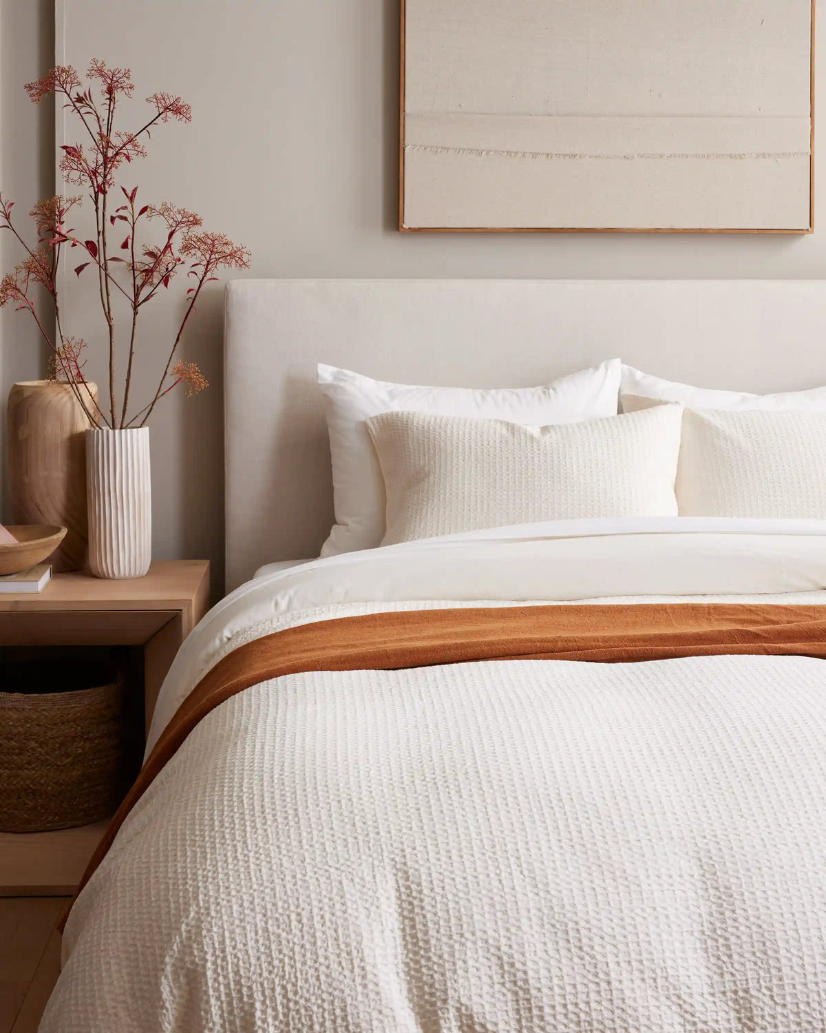 Organic Luxe Honeycomb Sham Set