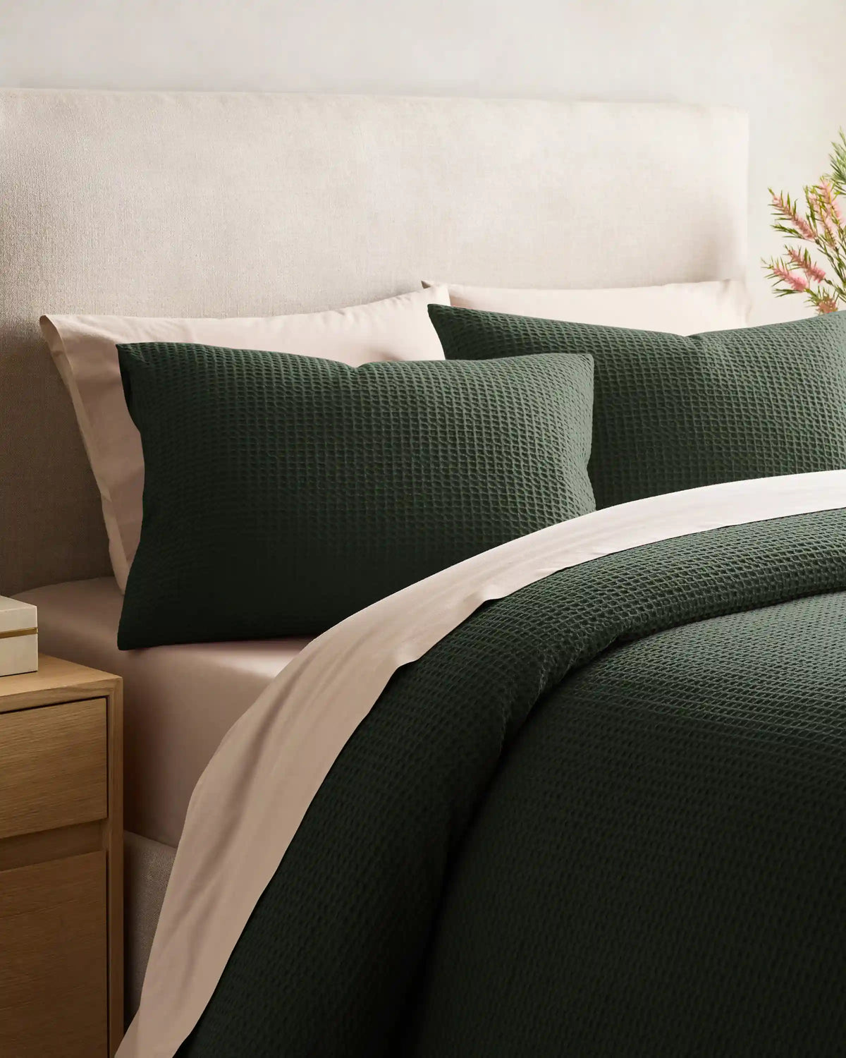 Organic Luxe Honeycomb Sham Set