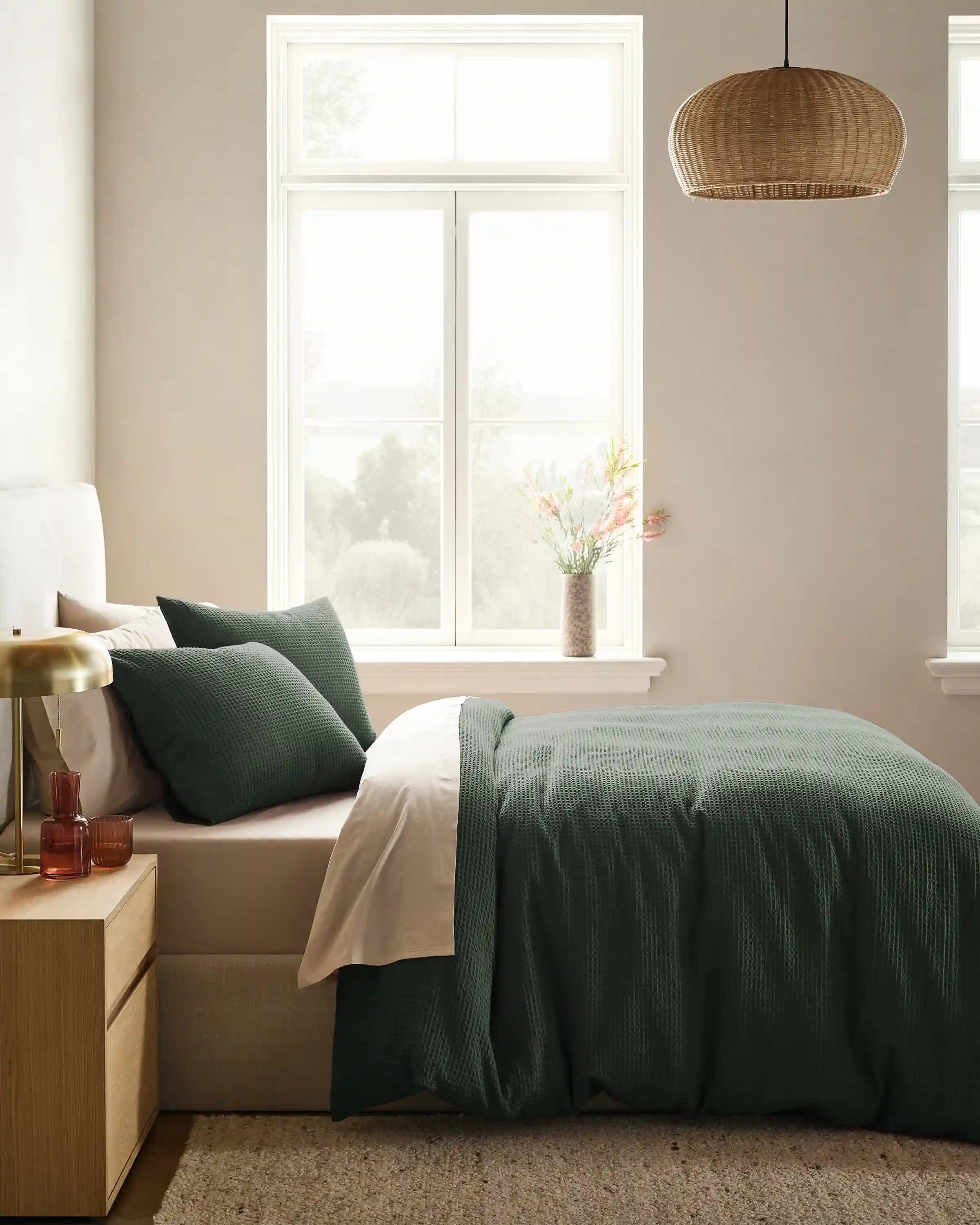 Organic Luxe Honeycomb Duvet Cover Set