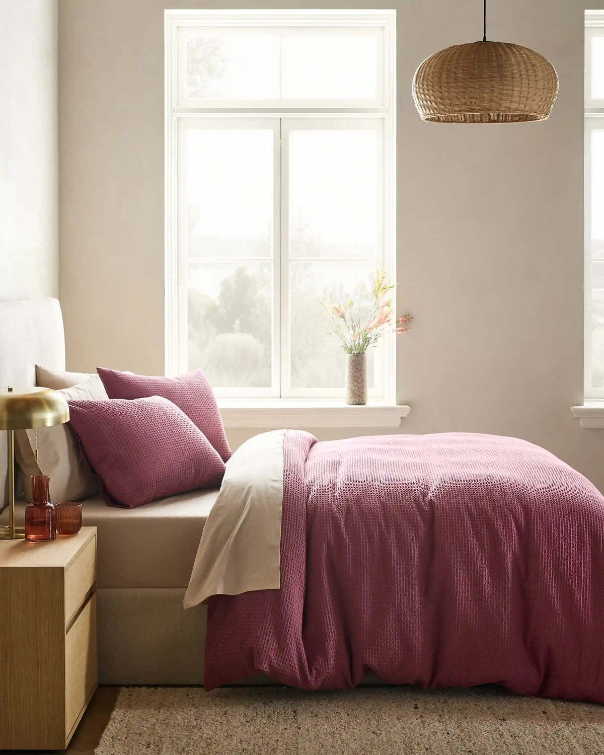 Organic Luxe Honeycomb Duvet Cover Set