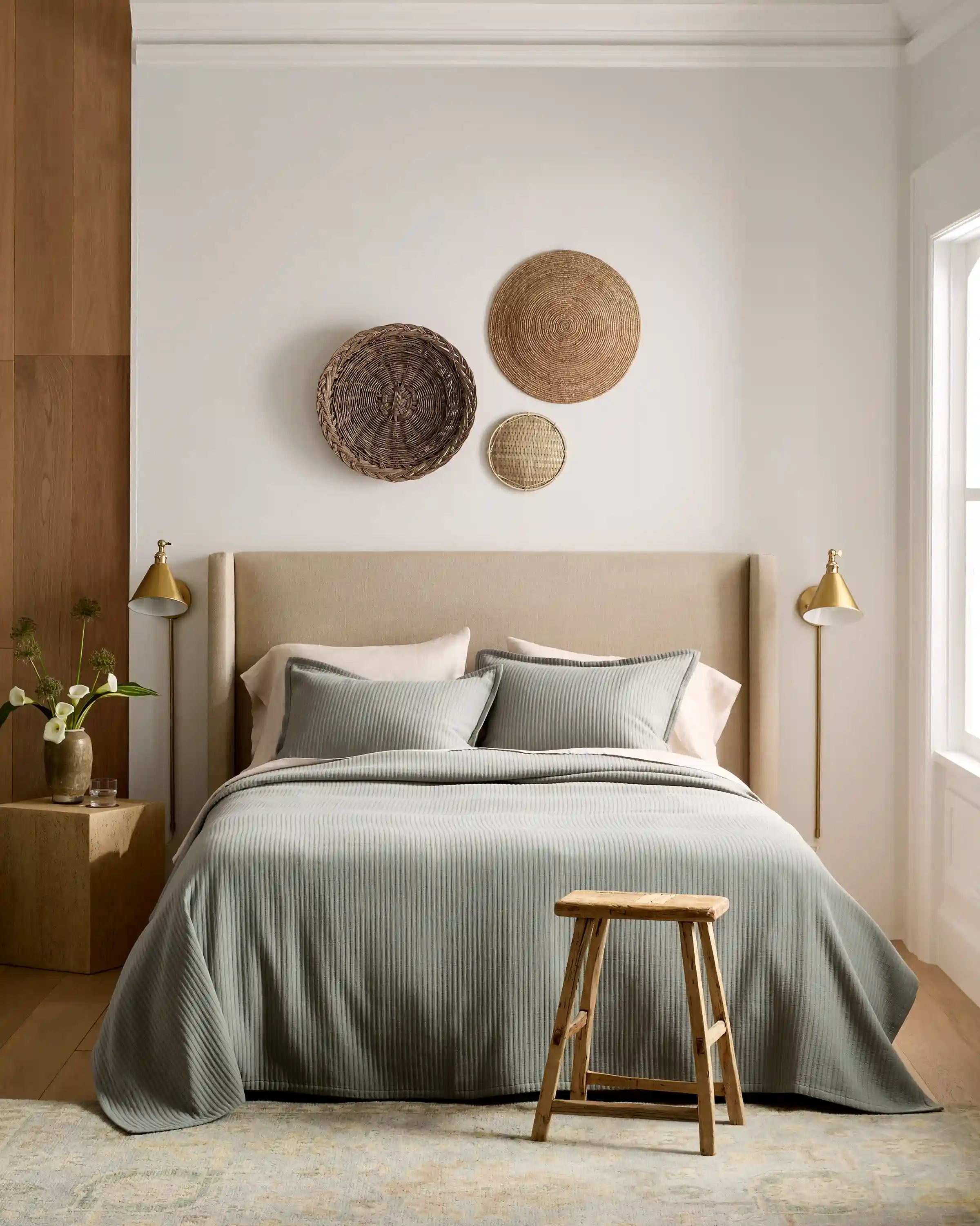 Organic Cotton Matelasse Coverlet Set
