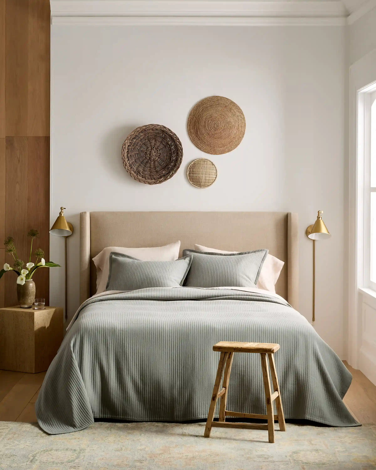 Organic Cotton Matelasse Sham Set