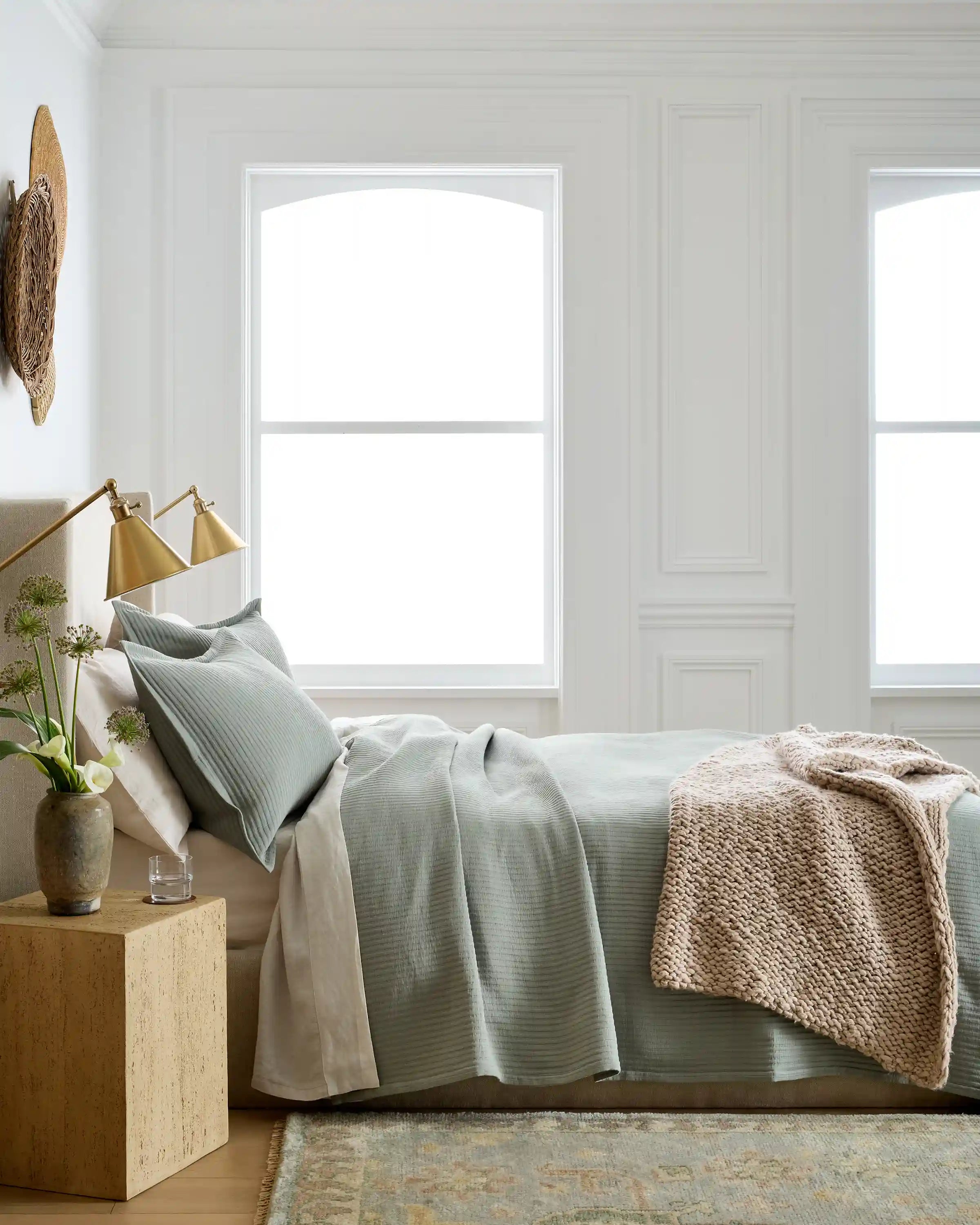 Organic Cotton Matelasse Coverlet Set
