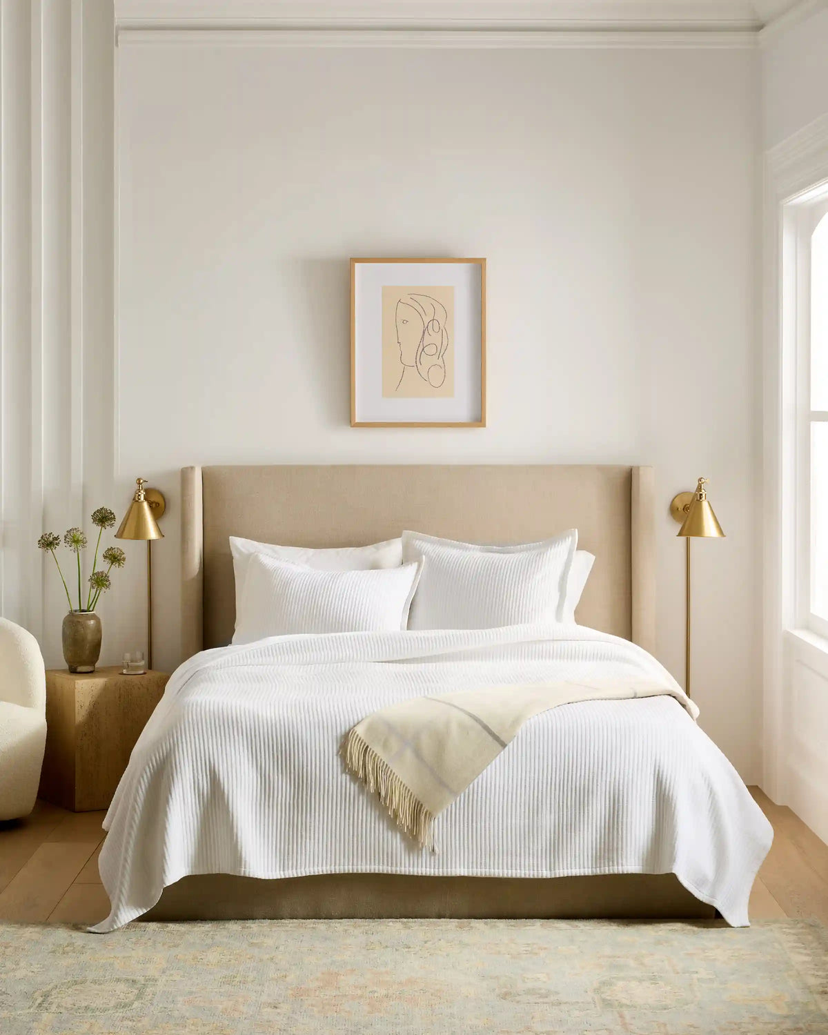 Organic Cotton Matelasse Sham Set