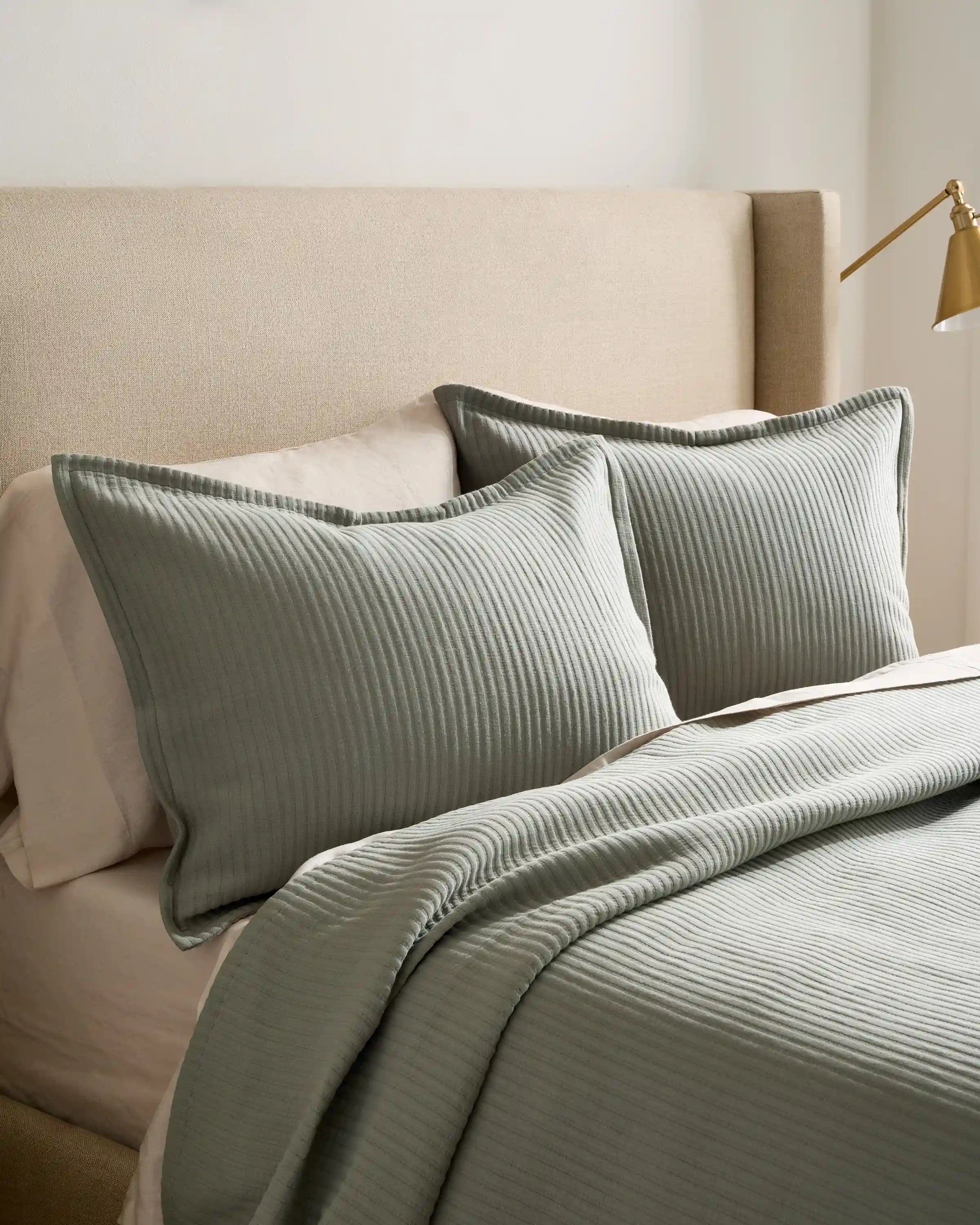 Organic Cotton Matelasse Sham Set