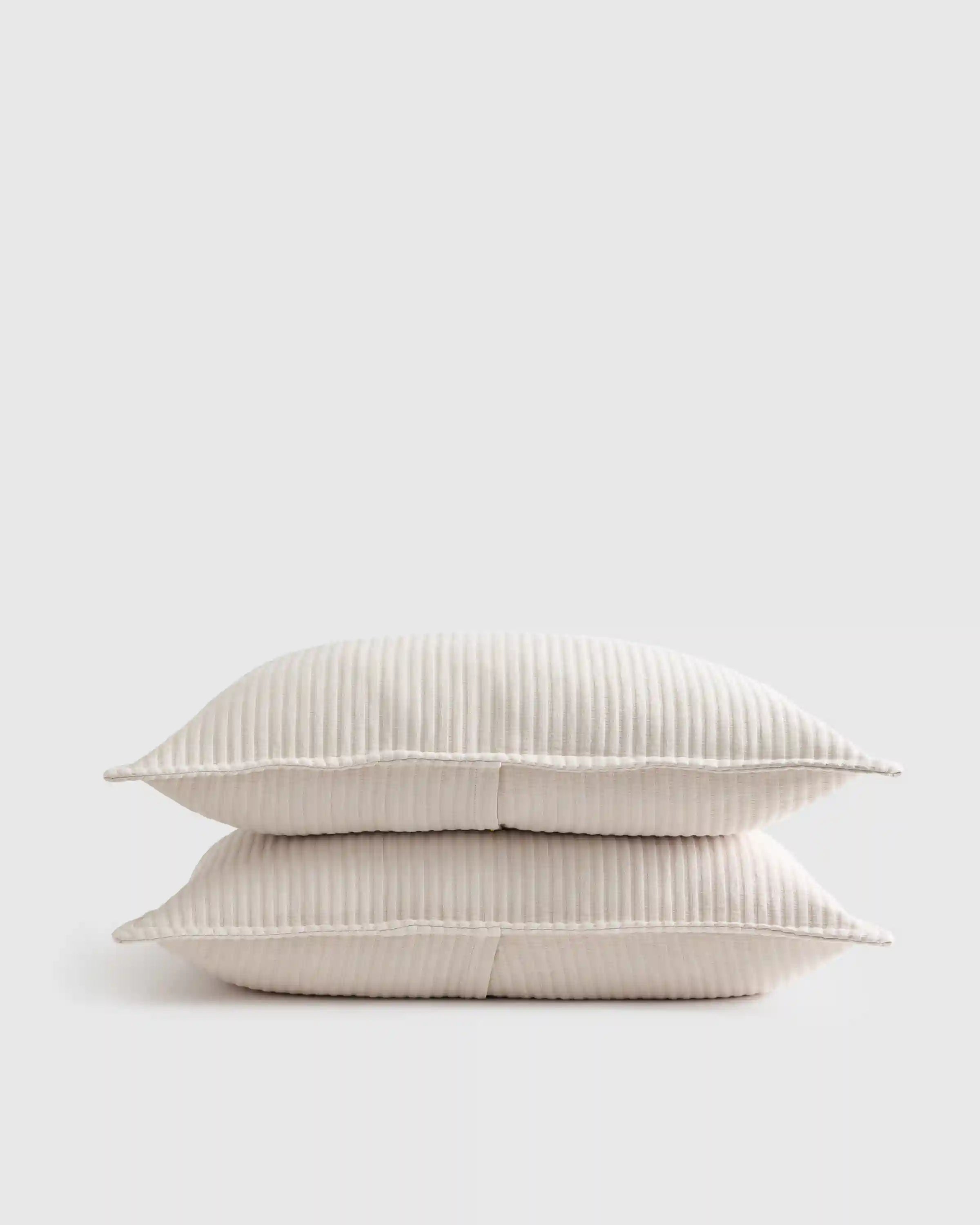 Organic Cotton Matelasse Sham Set