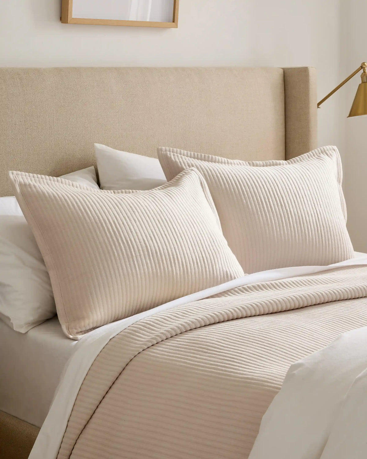 Organic Cotton Matelasse Sham Set